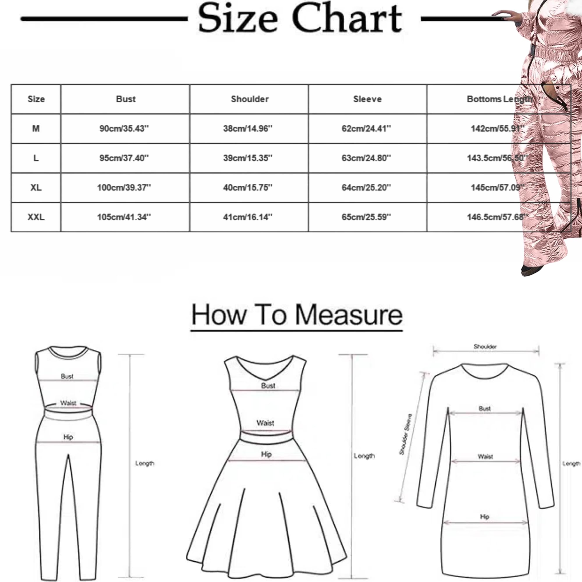 Women's Waterproof Insulated Snowsuit - Retro One-Piece Ski Suit for Freezer Work & Winter Sports | Warm Winter Outfit for Skiing, Snowboarding & Outdoor Activities