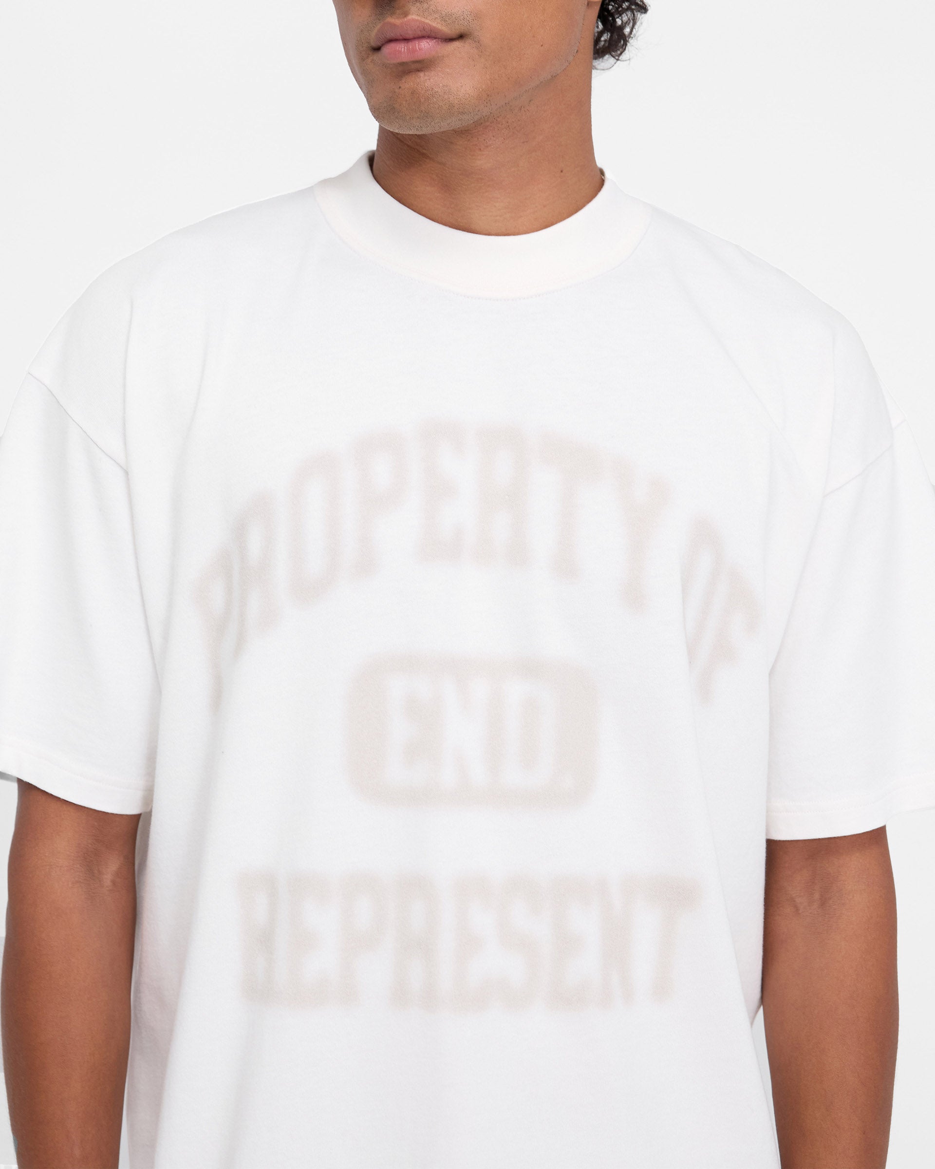 Represent X End Property Graphic T-Shirt - Flat White - Casual Streetwear for Men & Women - Perfect for Everyday Wear and Urban Fashion