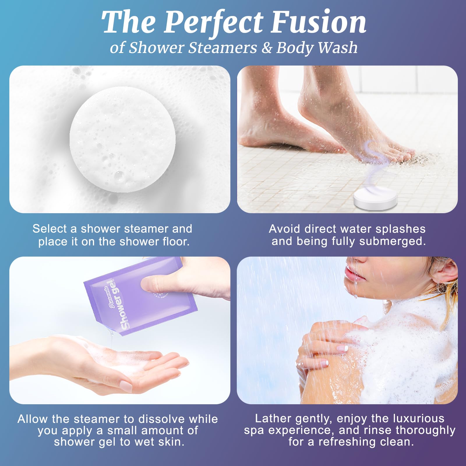 Aromatherapy Shower Steamers & Body Wash Gift Set - 6 Pack Shower Bombs with Essential Oils + 6 Pack Body Wash, Perfect Birthday Gifts for Women, Teacher Appreciation, Graduation, Mothers Day Gifts for Mom, Wife, Grandma - Relaxing Spa Experience at Home