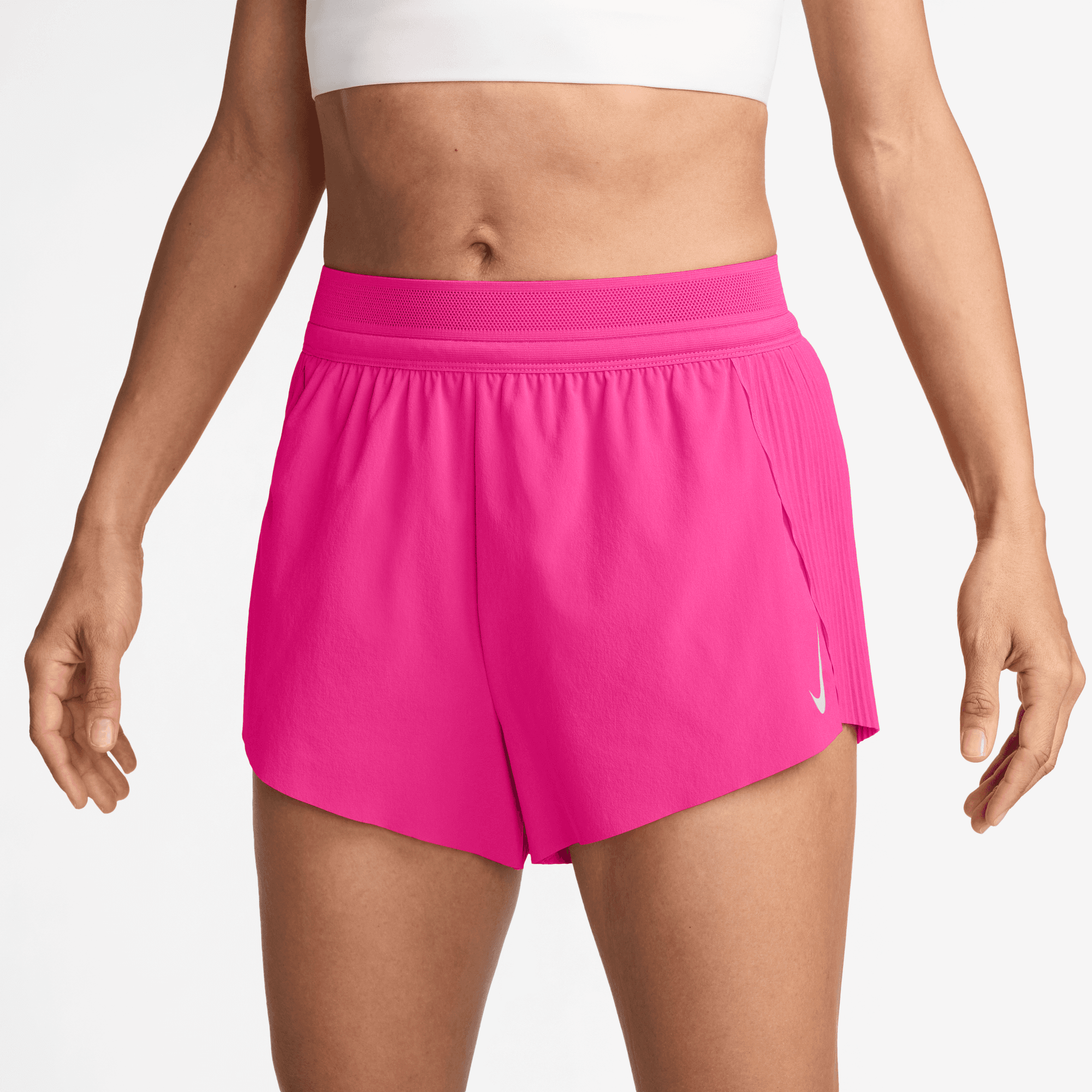Nike Women's DRI-FIT ADV Aeroswift Mid-Rise Lined Running Shorts 3-Pack - Hyper Pink/Black - Moisture-Wicking Athletic Shorts for Running, Gym & Workout