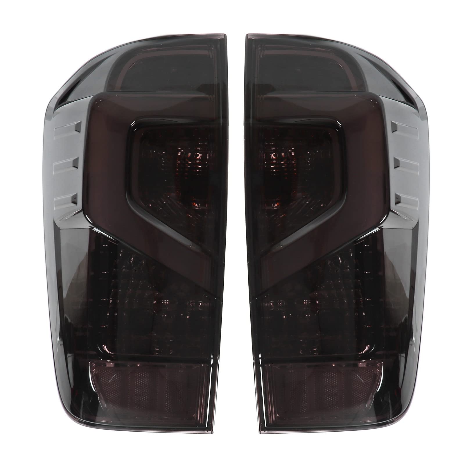 Aramox 2Pcs Car LED Tail Lights - 12V Red Smoke Lens Brake Reverse Turn Signal Lights for Nissan Navara NP300 2021 | Durable Replacement for Halogen Lights | Perfect for Night Driving & Off-Road Adventures