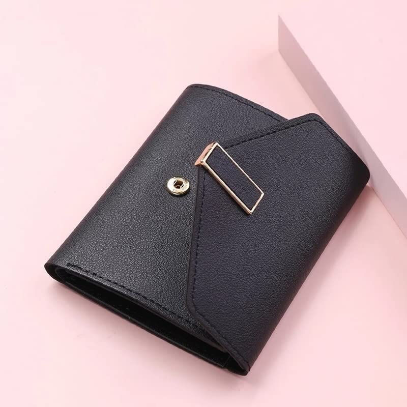 Leather Women's Wallet - Foldable Card Holder & Coin Purse for Daily Use