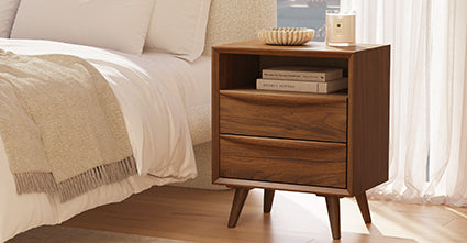 Modern Nightstand with USB Ports - Wooden Bedside Table with Drawer for Bedroom, Living Room, and Office - Perfect for Storing Books, Lamps, and Bedroom Essentials