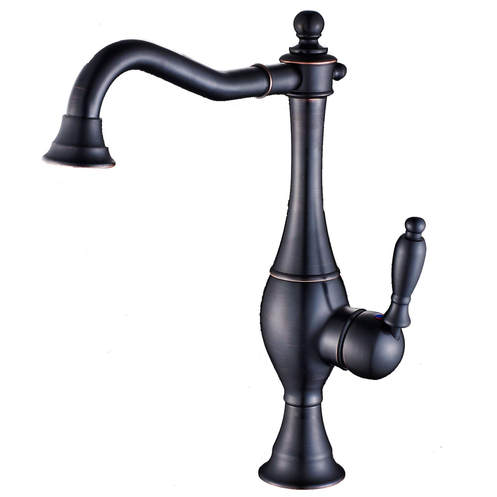 Wovier Oil Rubbed Bronze Waterfall Bathroom Faucet - Single Handle Vessel Sink Faucet with Tall Spout, Matte Black Basin Mixer Tap for Modern Vanity & Bathroom Decor | Perfect for Powder Rooms, Master Baths & Luxury Home Renovations