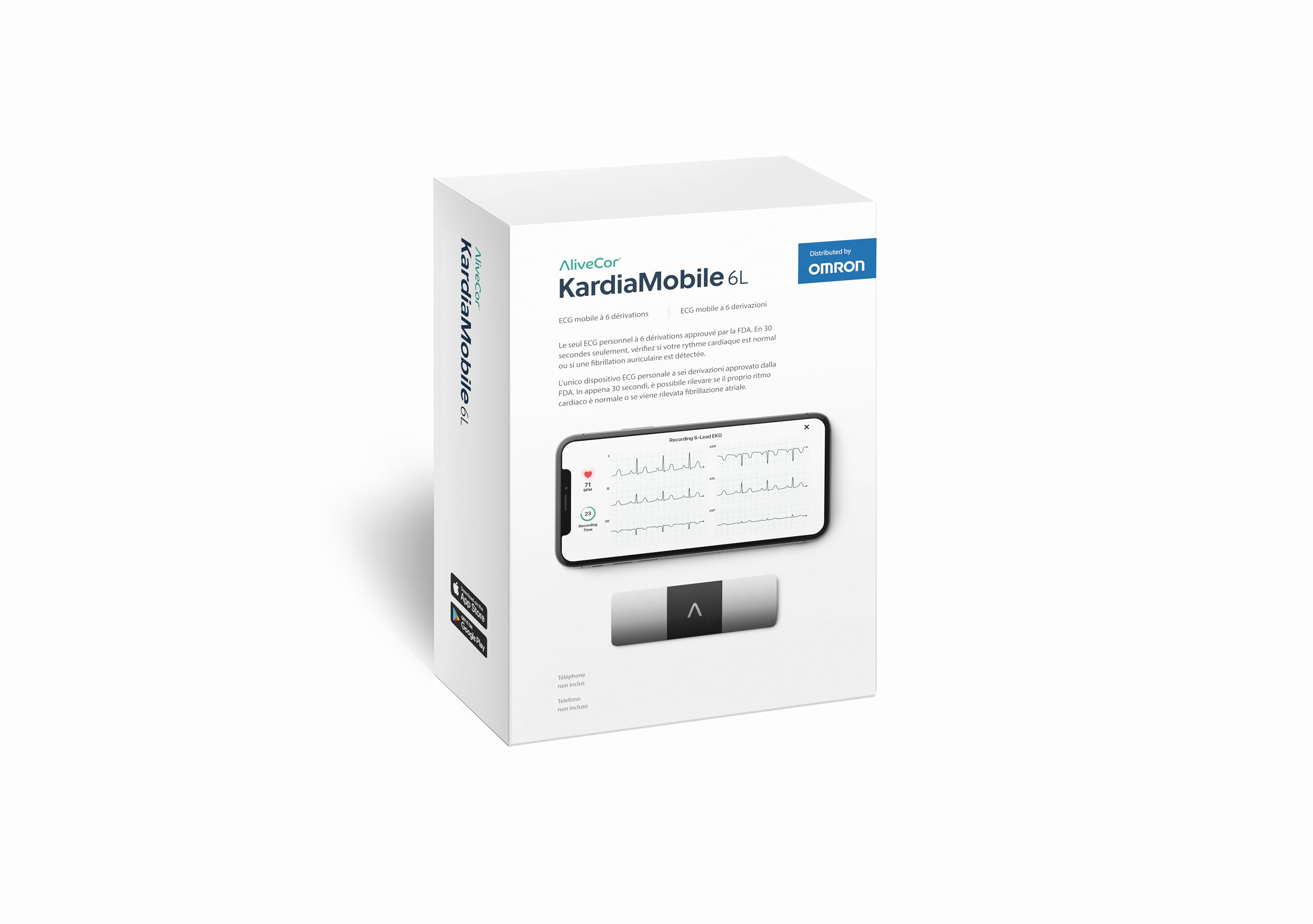 KardiaMobile 6-Lead Personal EKG Monitor – Portable Heart Rhythm Detector for AFib & Arrhythmias – 30-Second Instant Results – Compatible with Most Smartphones – FSA/HSA Eligible – Perfect for Home Health Monitoring & Travel Cardiac Care