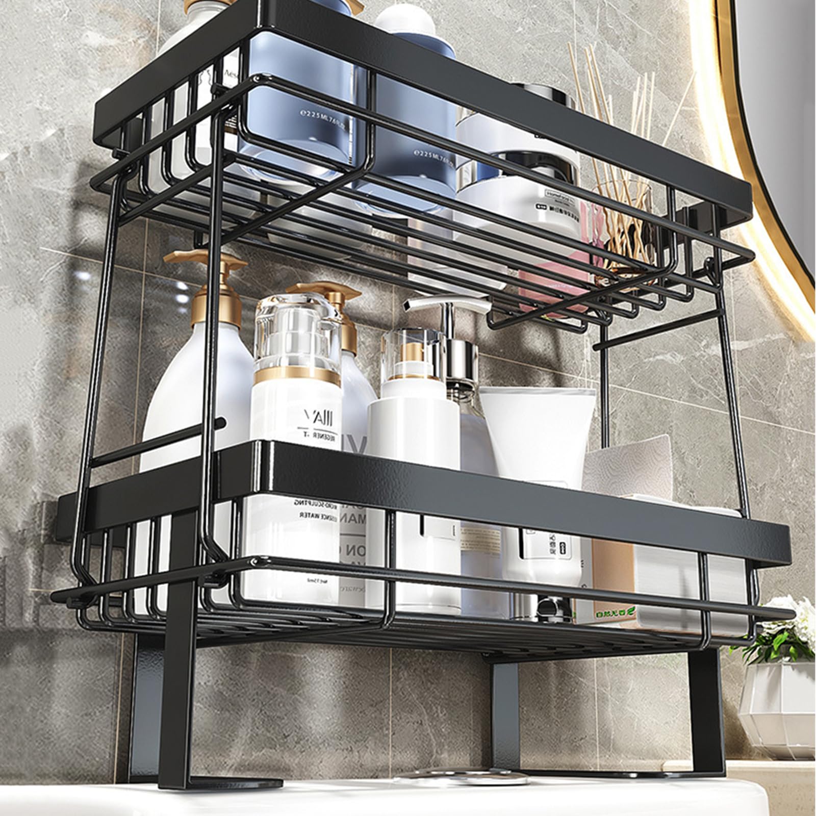 3-Tier Over The Toilet Storage Shelf - Space-Saving Bathroom Organizer Rack for Towels, Toiletries & Laundry - Perfect for Small Bathrooms, Apartments & Dorm Rooms