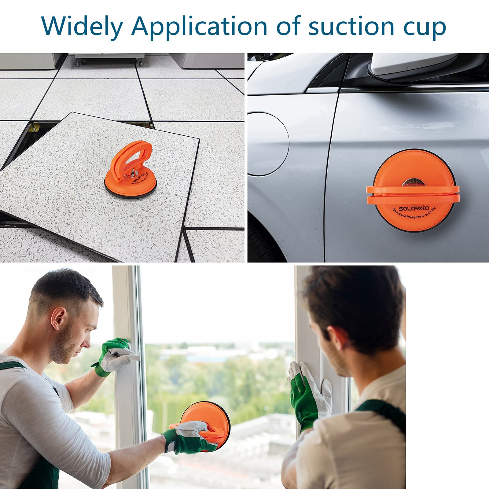 2-Pack Car Dent Puller Kit - Suction Cup Dent Remover Tool for Paintless Dent Repair | Car Body, Refrigerator & Tile Dent Removal | Includes Handle Lifter for Easy Use | Perfect for DIY Auto Repair & Home Maintenance
