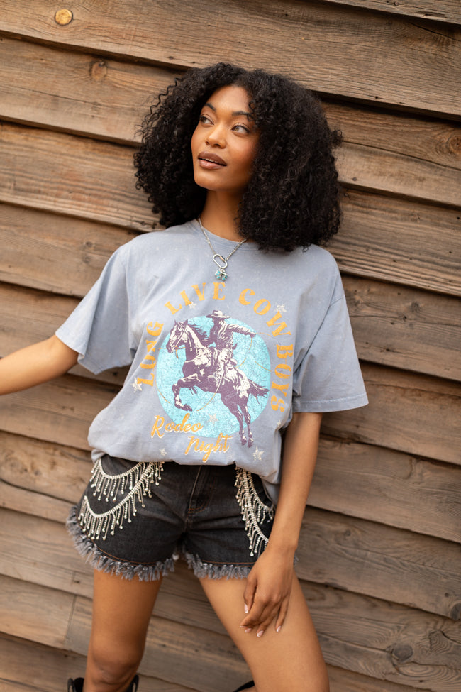 Long Live Cowboys Grey Zutter Graphic Tee - Vintage Western Style T-Shirt for Men | Perfect for Casual Wear, Country Concerts & Rodeo Events
