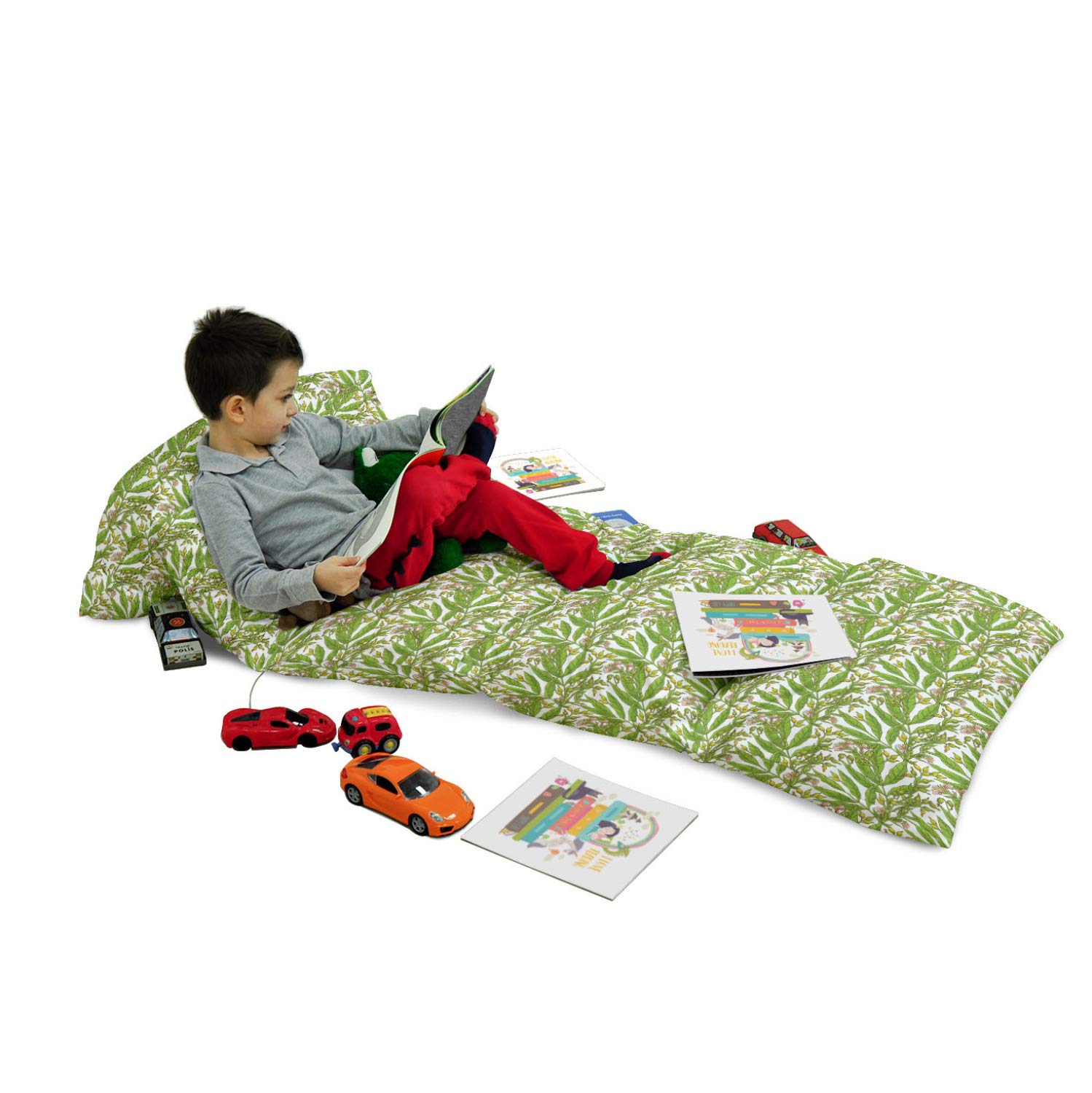 Ambesonne Nature Floor Pillow Lounger Cover - Olive Tree Mediterranean Floral Print, 88
