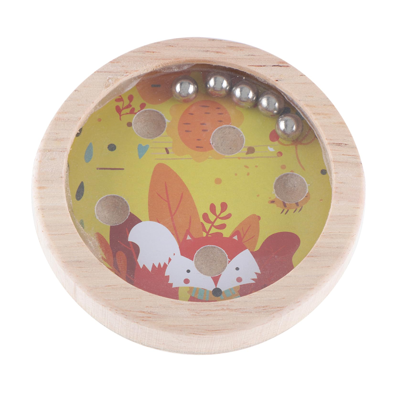 1pc Wooden Maze Ball Puzzle Toy for Kids - Mini Labyrinth Brain Teaser Game, Travel-Friendly Cognitive Toy for Children, Perfect for Home, School, and Outdoor Play