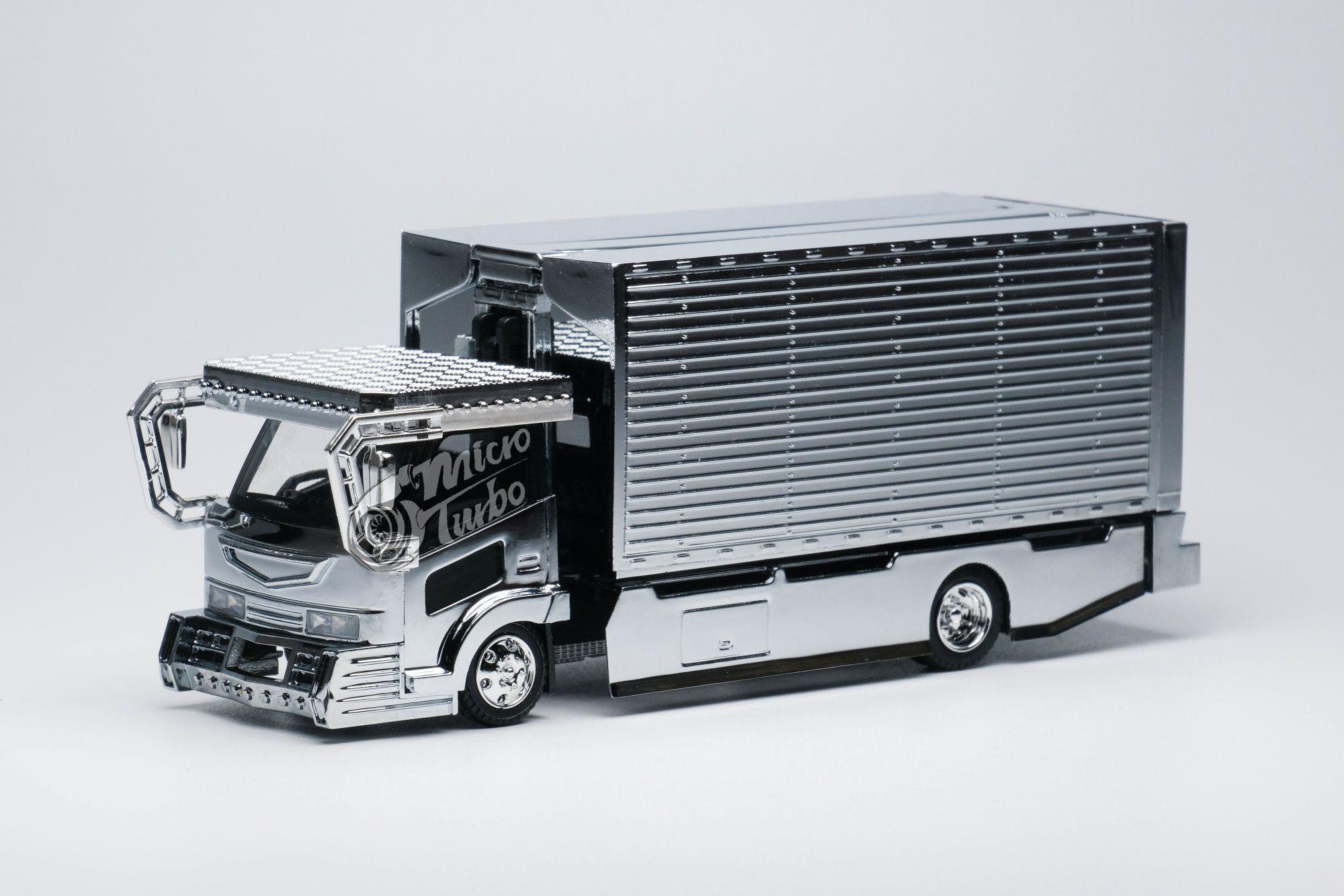 1:64 Micro Turbo Dekatora Enclosed Transport Truck - Miniature Japanese Truck Model for Collectors & Hobbyists - Perfect for Dioramas, Model Train Sets & Display Shelves