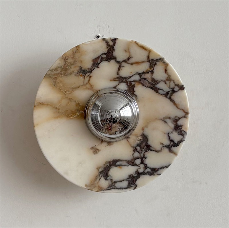 Calacatta Marble Wall Sconce Light - Modern Gold Finish Bathroom Vanity Lighting for Bedroom, Hallway & Living Room Decor