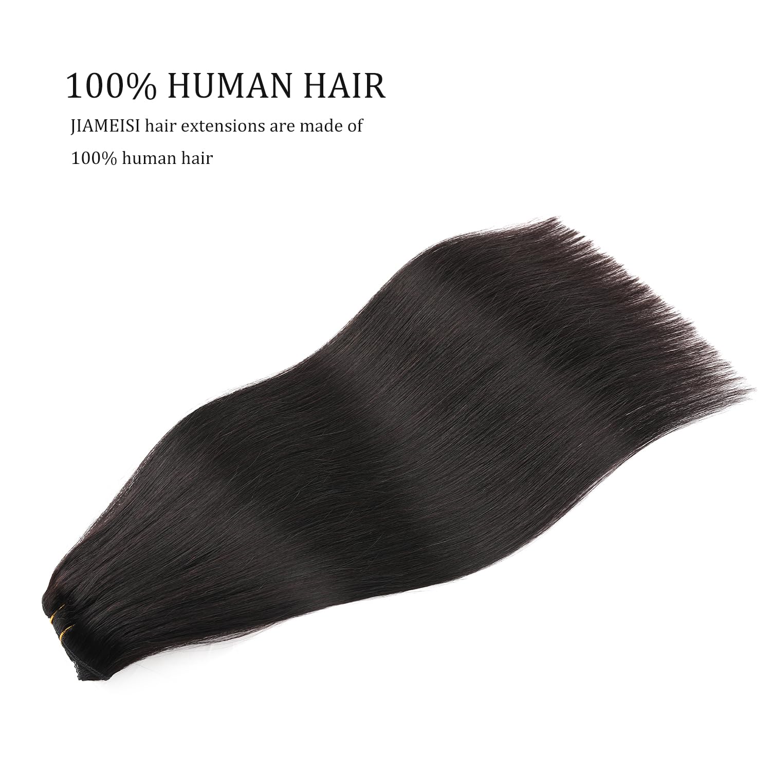 120g 8pcs Clip in Human Hair Extensions Straight Remy Hair #1B Natural Black 22inch - Real Human Hair Clip Ins for Length & Volume - Perfect for Daily Styling, Parties & Special Occasions
