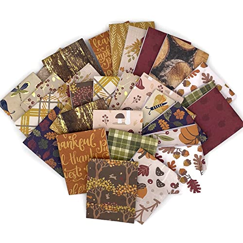 Autumn-Themed Matchbook Style Notepads - Set of 30 Mini Notebooks for Fall Party Favors, Wedding Gifts & Office Supplies | Perfect for Thanksgiving, Halloween Decorations & Seasonal Journaling