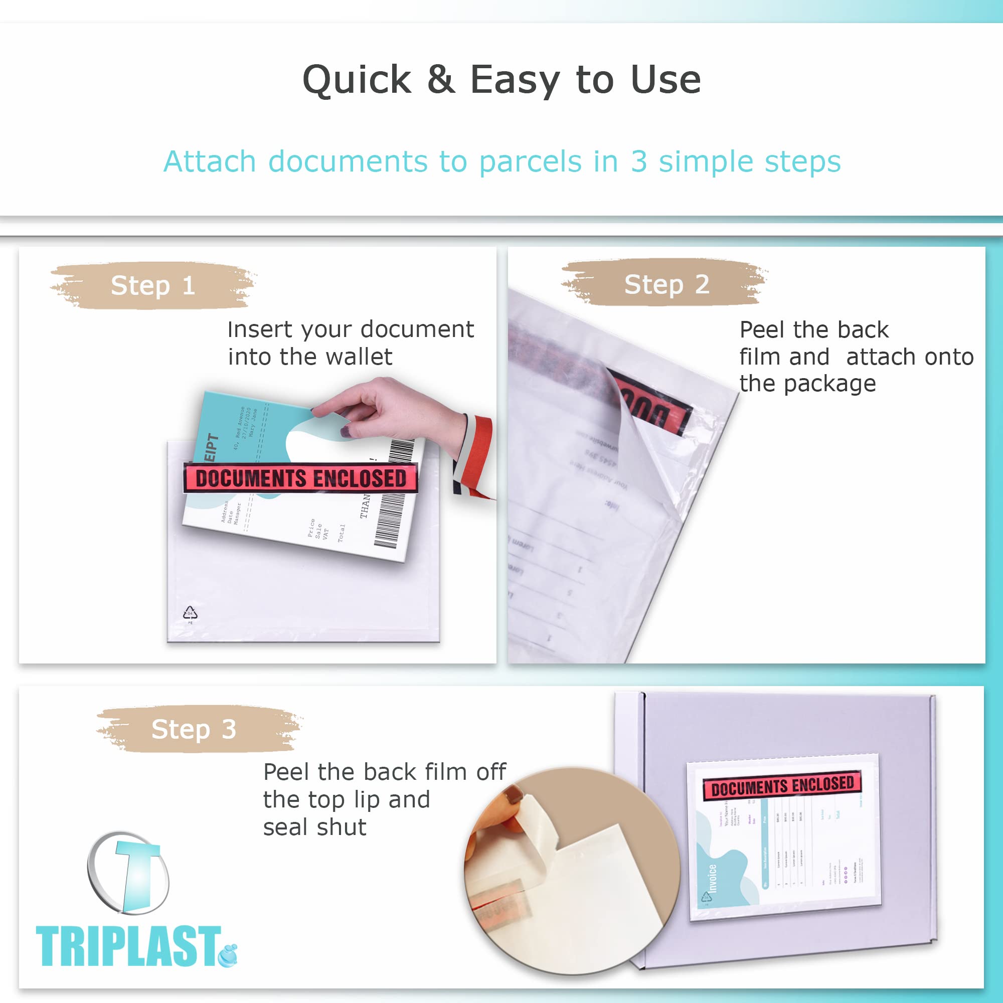2000 Pack A6 Clear Plastic Envelopes with Peel & Seal (158x110mm) - Self-Adhesive Document Sleeves for Invoices, Packing Lists & Shipping Labels - Perfect for Ecommerce, Logistics & Office Organization