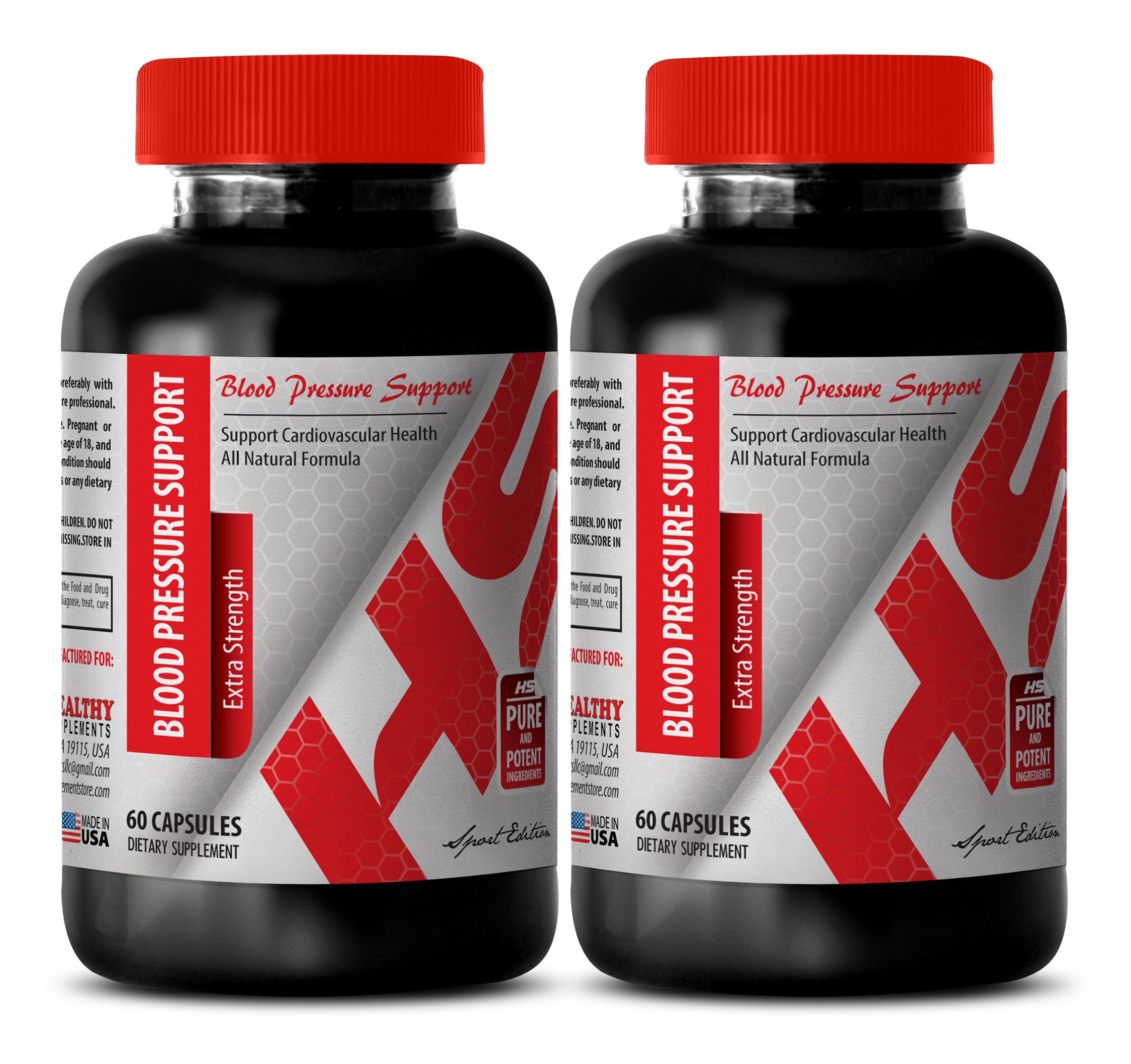 Premium Energy & Focus Vitamin Supplement with Blood Pressure Support - Extra Strength Formula - 120 Capsules (2 Bottles) - Boost Energy, Enhance Focus & Support Cardiovascular Health for Active Lifestyles