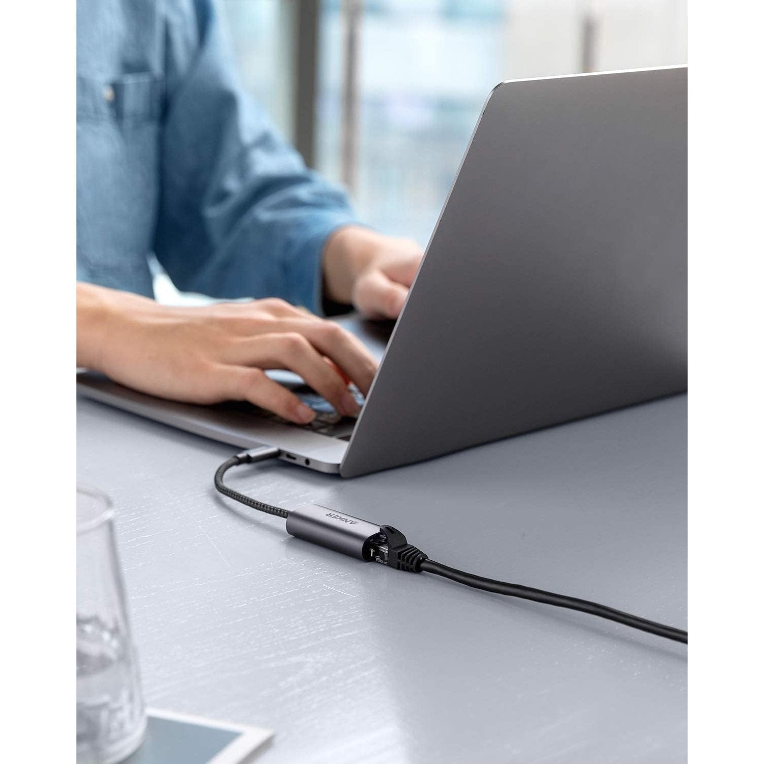 Anker PowerExpand USB C to Gigabit Ethernet Adapter - Portable Aluminum USB-C to Ethernet Converter for MacBook, iPad Pro, Surface - Perfect for Home Office, Gaming & Travel Networking