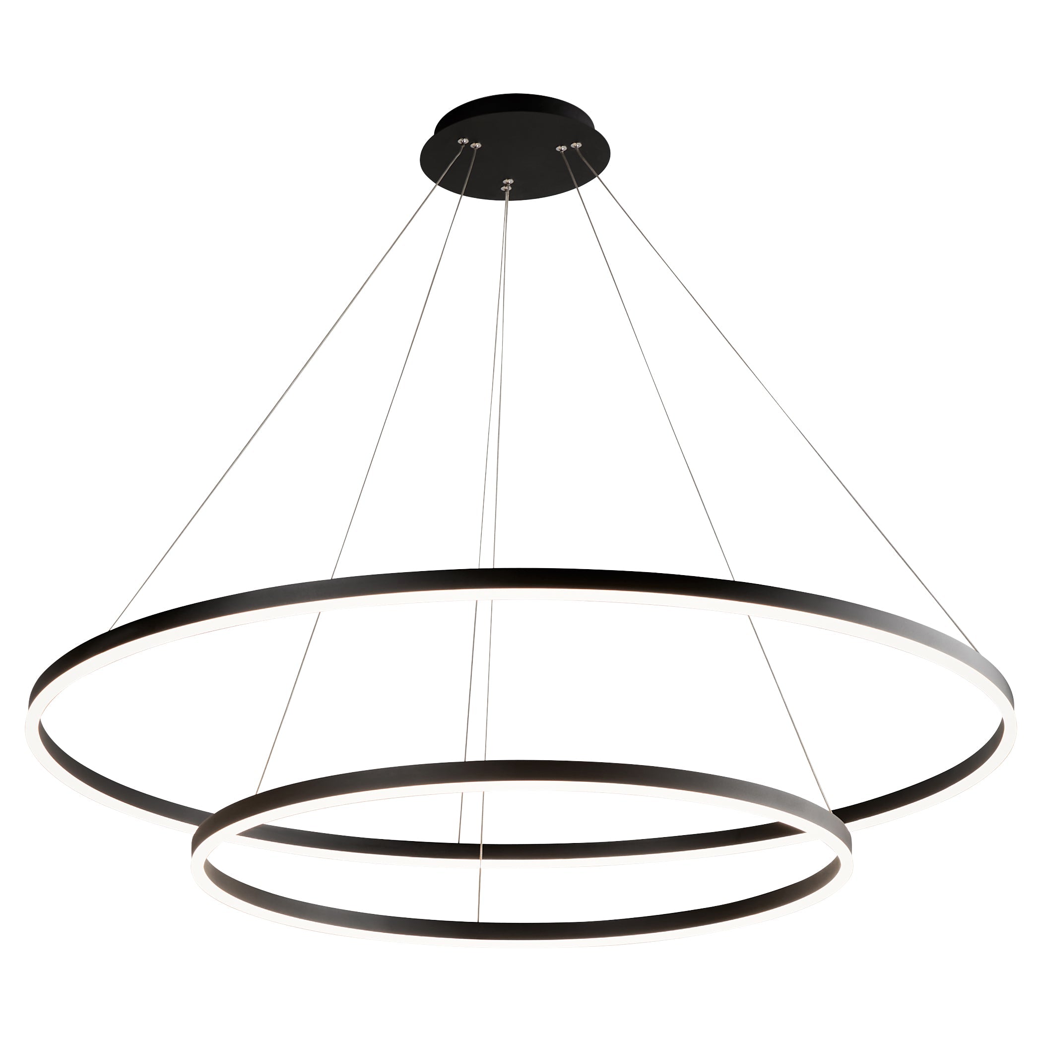 48 Inch Modern Black Pendant Light - Oxygen Circulo 3 6548 15 - Perfect for Dining Room, Kitchen Island or Living Room Lighting