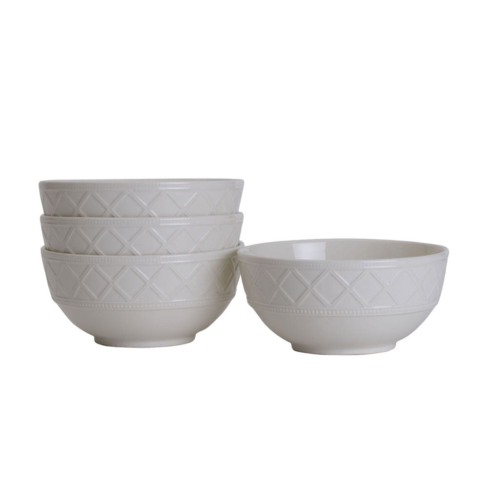 Napa Countryside Set of 4 Fruit Bowls - Elegant Ceramic Serving Bowls for Fruits, Snacks & Home Decor | Perfect for Kitchen, Dining Table & Party Serving