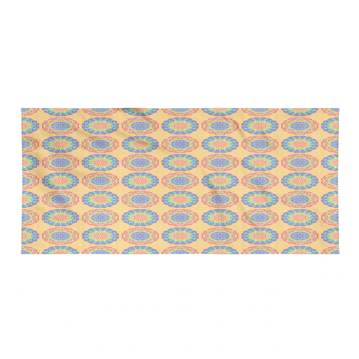 Ambesonne Rainbow Mandala Hiking Towel - Quick Dry Lightweight Microfiber with Traditional Oriental Flower Pattern - Perfect for Camping, Backpacking, Yoga & Beach Activities - Multicolor
