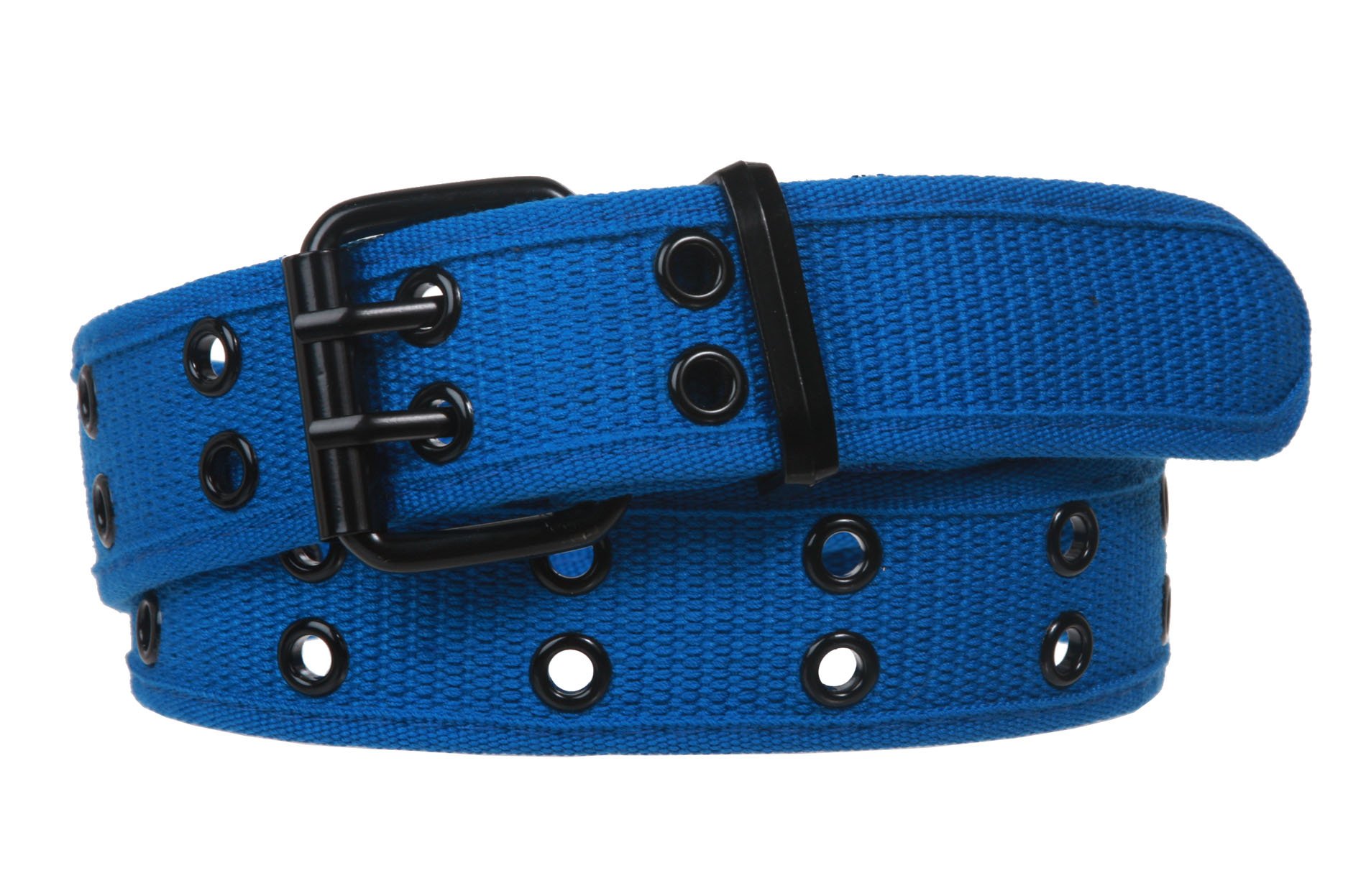 Double Hole Grommets Canvas Web Belt - Heavy Duty Adjustable Waist Strap for Work Pants, Tactical Gear & Outdoor Activities