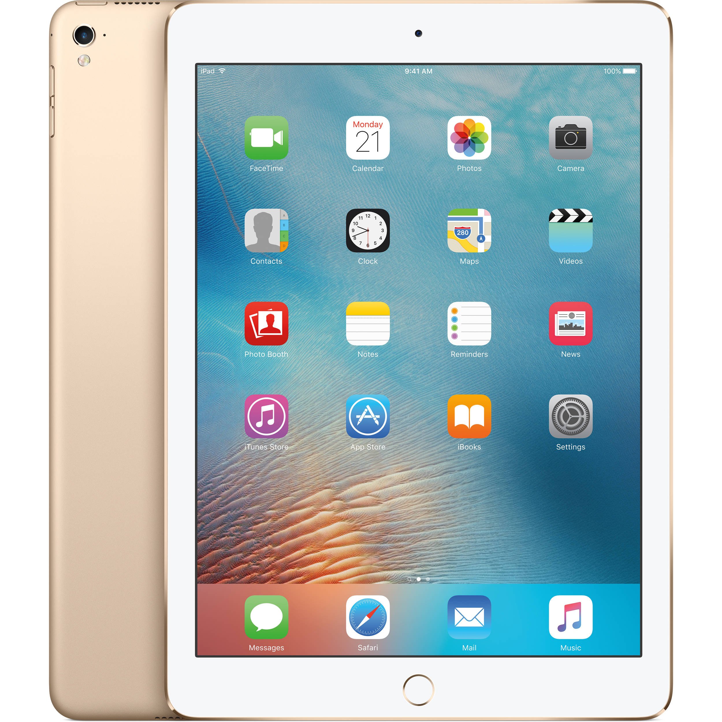 Refurbished Apple iPad Pro 9.7-inch (128GB, Wi-Fi + Cellular) Gold - Premium Tablet for Work, Study & Entertainment