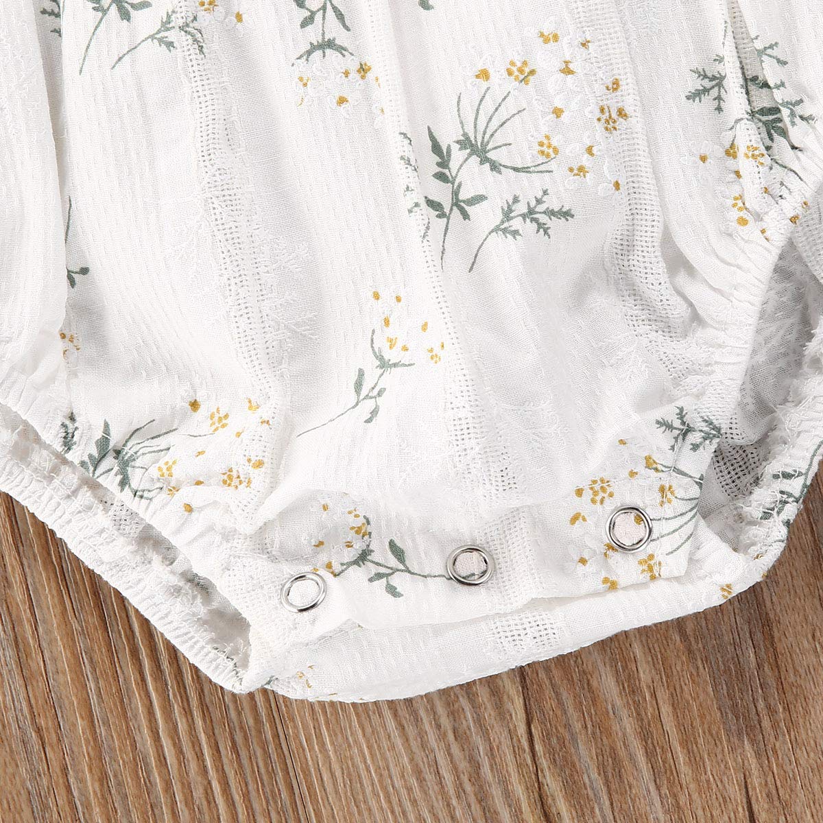 Floral Ruffle Sleeveless Cotton Romper Jumpsuit for Newborn Baby Girls with Matching Headband - Soft Summer Outfit for Photoshoots, Parties & Daily Wear