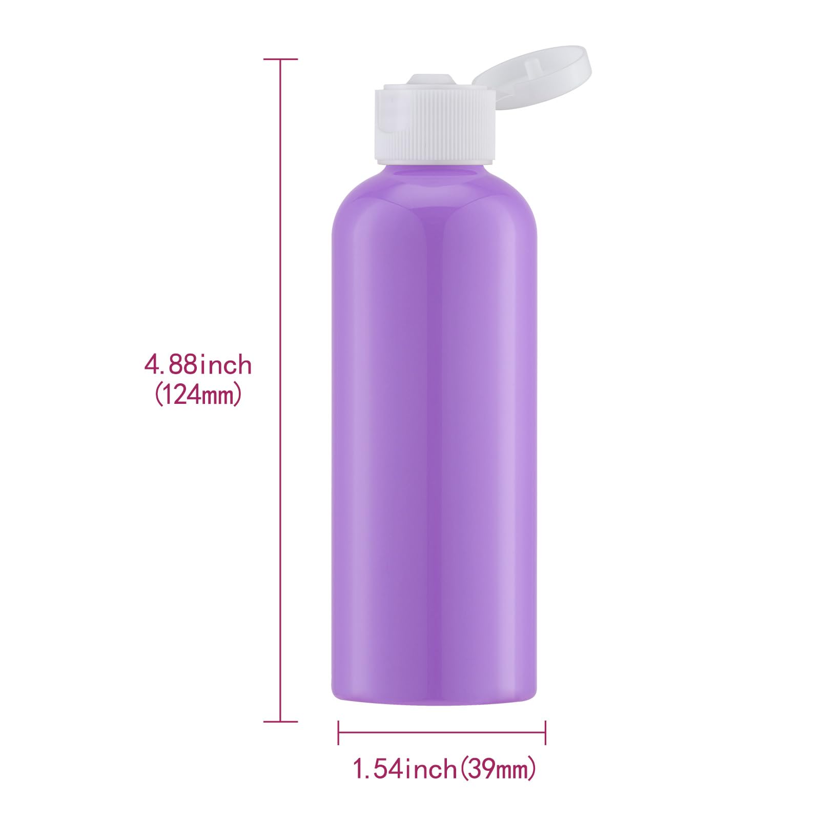 LISAPACK 3.4oz (100ml) Travel Bottles for Toiletries - 5 Pack Leak Proof Shampoo Containers with Lids - TSA Approved Multi Colored Travel Accessories for Airplane, Gym & Vacation Essentials