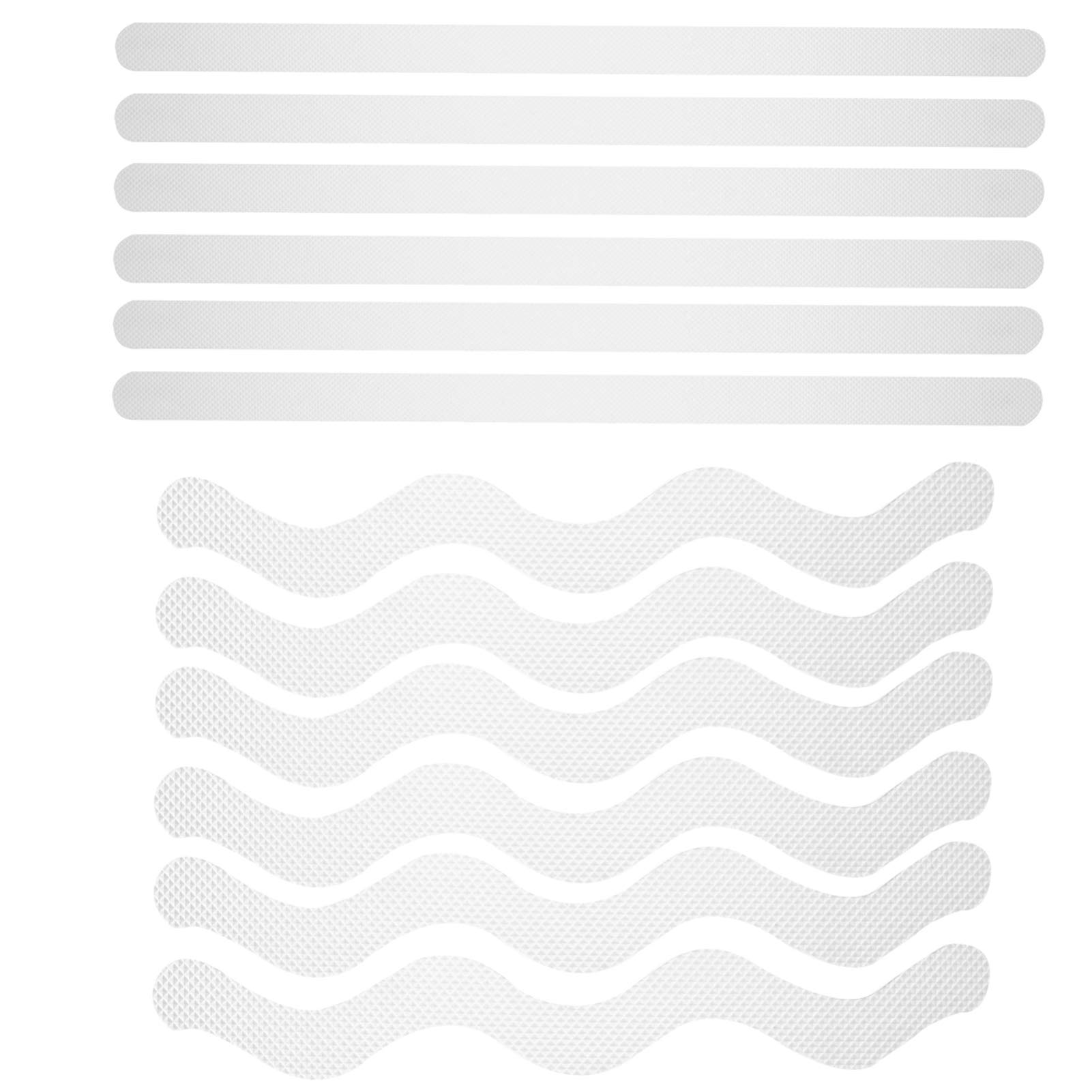 Scicalife Anti-Slip Bathtub Stickers - 30Pcs Gritty Textured Non-Slip Treads for Bathroom & Stairs | Self-Adhesive Safety Stickers for Showers, Tubs, Pool Decks & Slippery Surfaces