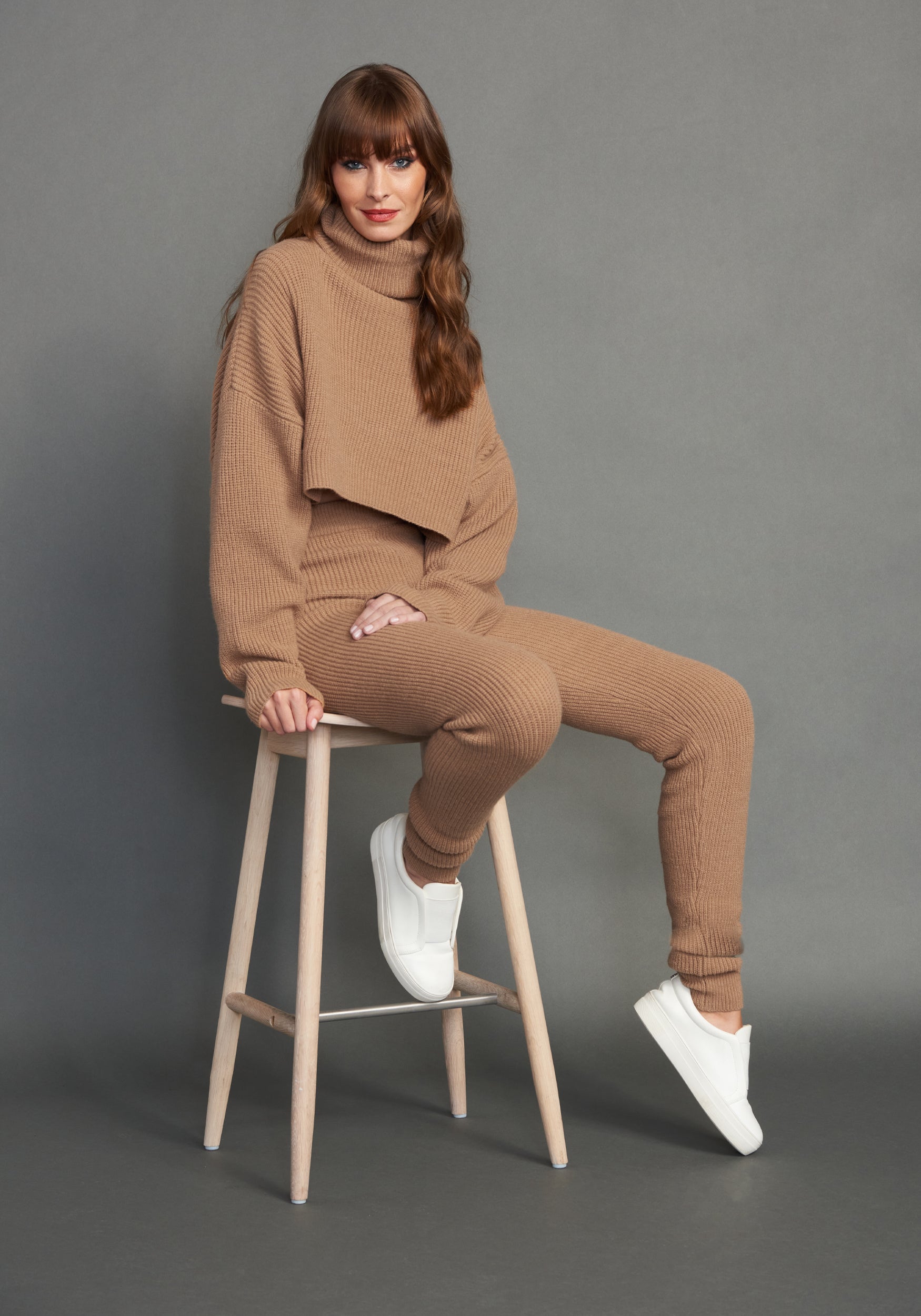 Tall Tina Knit Joggers for Women - High Waisted Stretchy Lounge Pants with Pockets - Soft Comfortable Casual Sweatpants for Yoga, Running, and Home Wear
