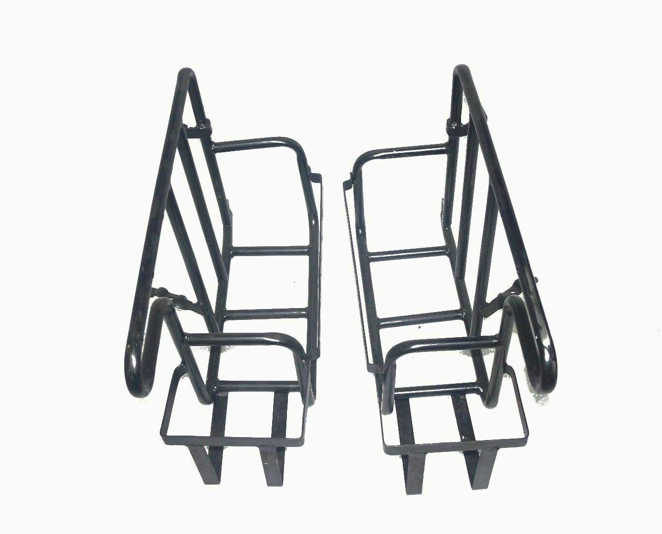 Royal Enfield Classic Compatible Left & Right Side Luggage Carrier with Saddle Case Box - Perfect for Motorcycle Touring & Adventure Travel