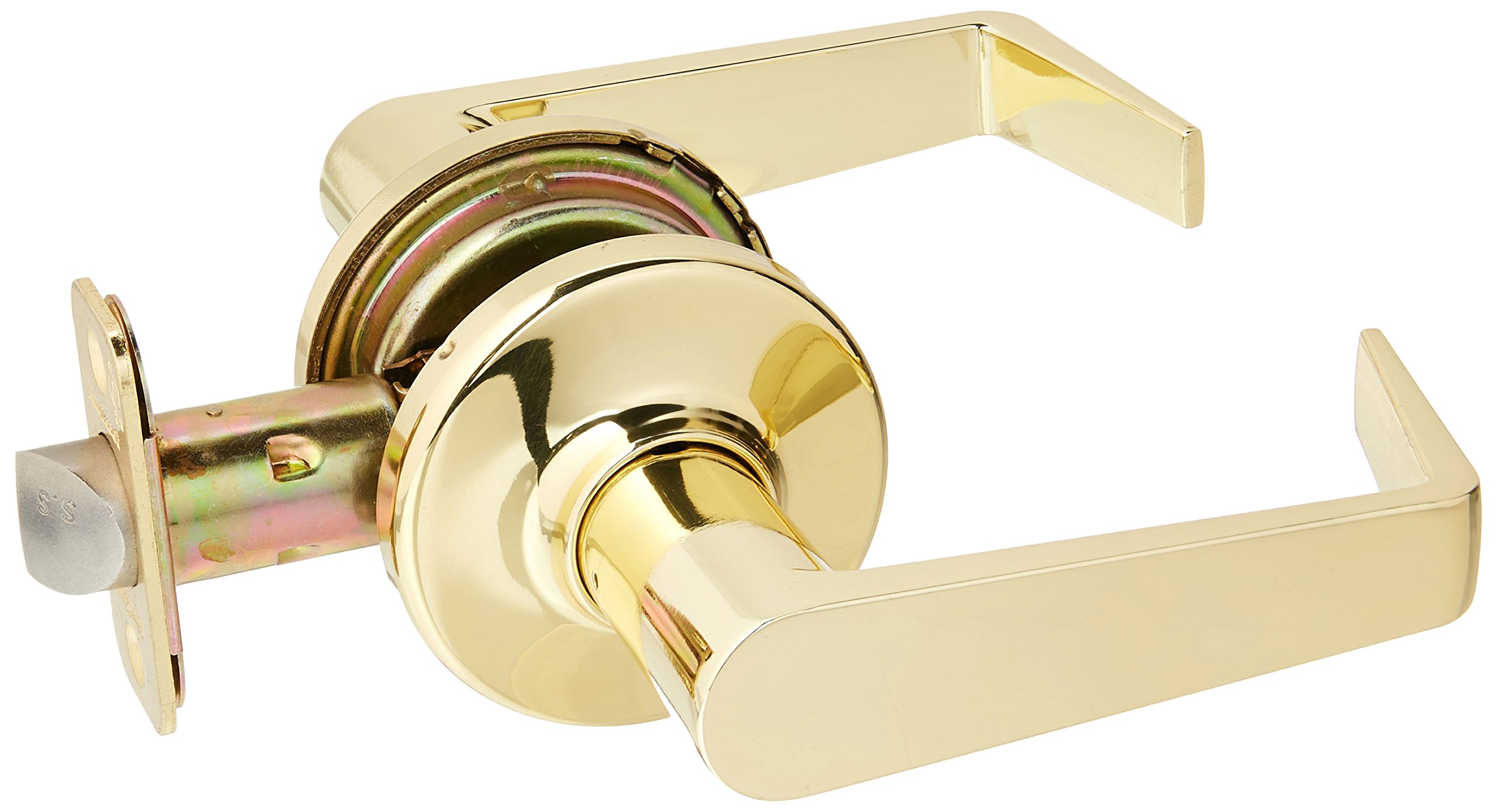 Kwikset 721KNL-3 Kingston Commercial Grade Passage Door Lock - Bright Brass Finish - Ideal for Offices, Schools & Light Commercial Buildings