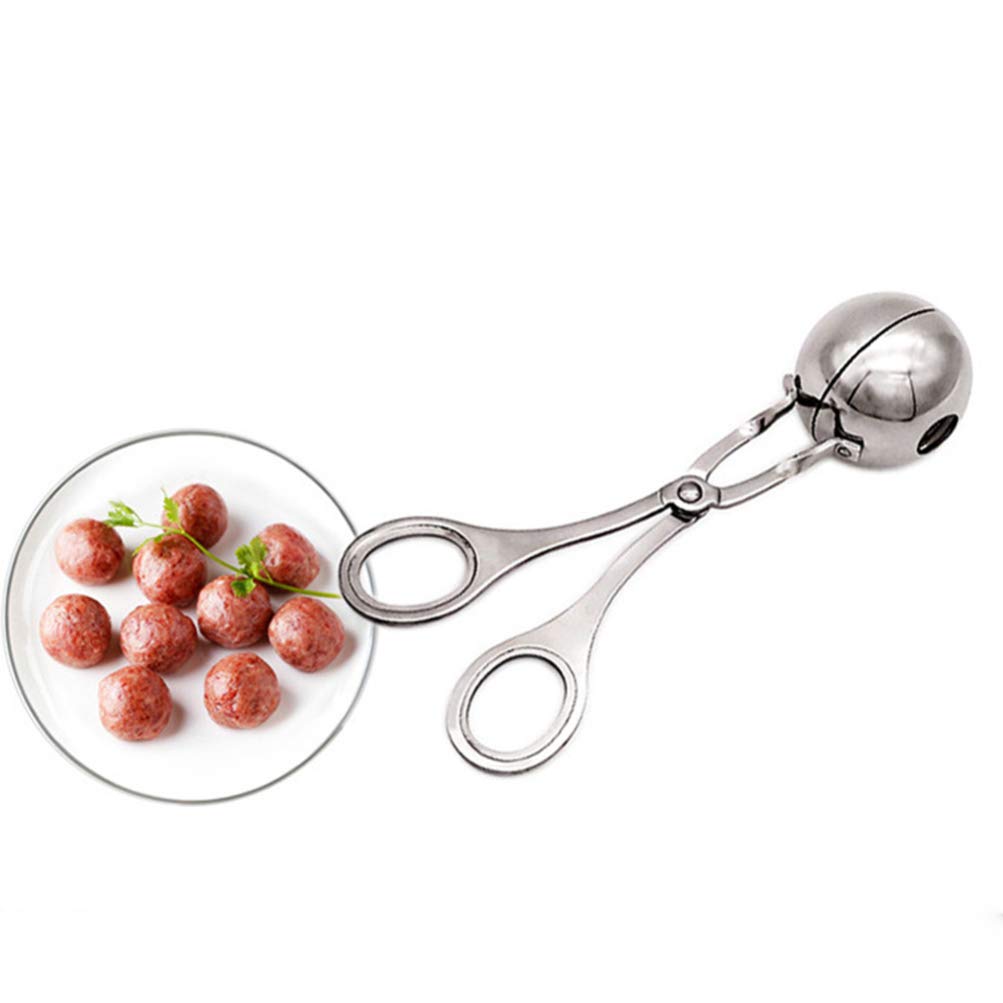 Stainless Steel Ice Cream Rice Baller & Meatball Scoop - Nonstick Cake & Fruit Scooper, Mango Cutter, Mini Food Tongs for Baking, Cooking, and Ice Cream Making | Perfect for Home Kitchen, Party Serving, and Dessert Preparation