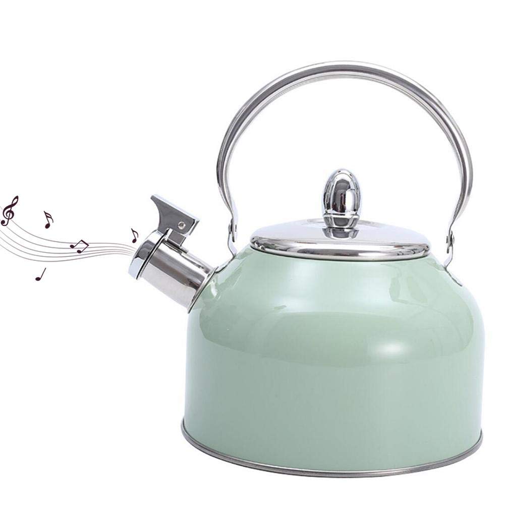 2.5L Stainless Steel Whistling Tea Kettle - Large Capacity Induction Cooker, Gas & Electric Stove Compatible - Perfect for Home, Office & Camping (Color B)