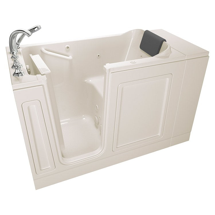 2848 Series 28W x 48L Acrylic Walk-In Whirlpool Bathtub with Left Hand Drain & Faucet - Perfect for Spa-Like Relaxation in Master Bathrooms