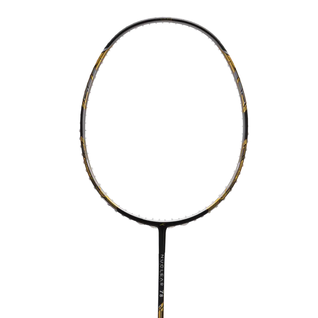 HNDRD Nuclear 78 Badminton Racket - Pre-Strung Carbon Fiber Shuttlecock Racket for Professional & Recreational Play - Perfect for Tournaments, Training & Backyard Games