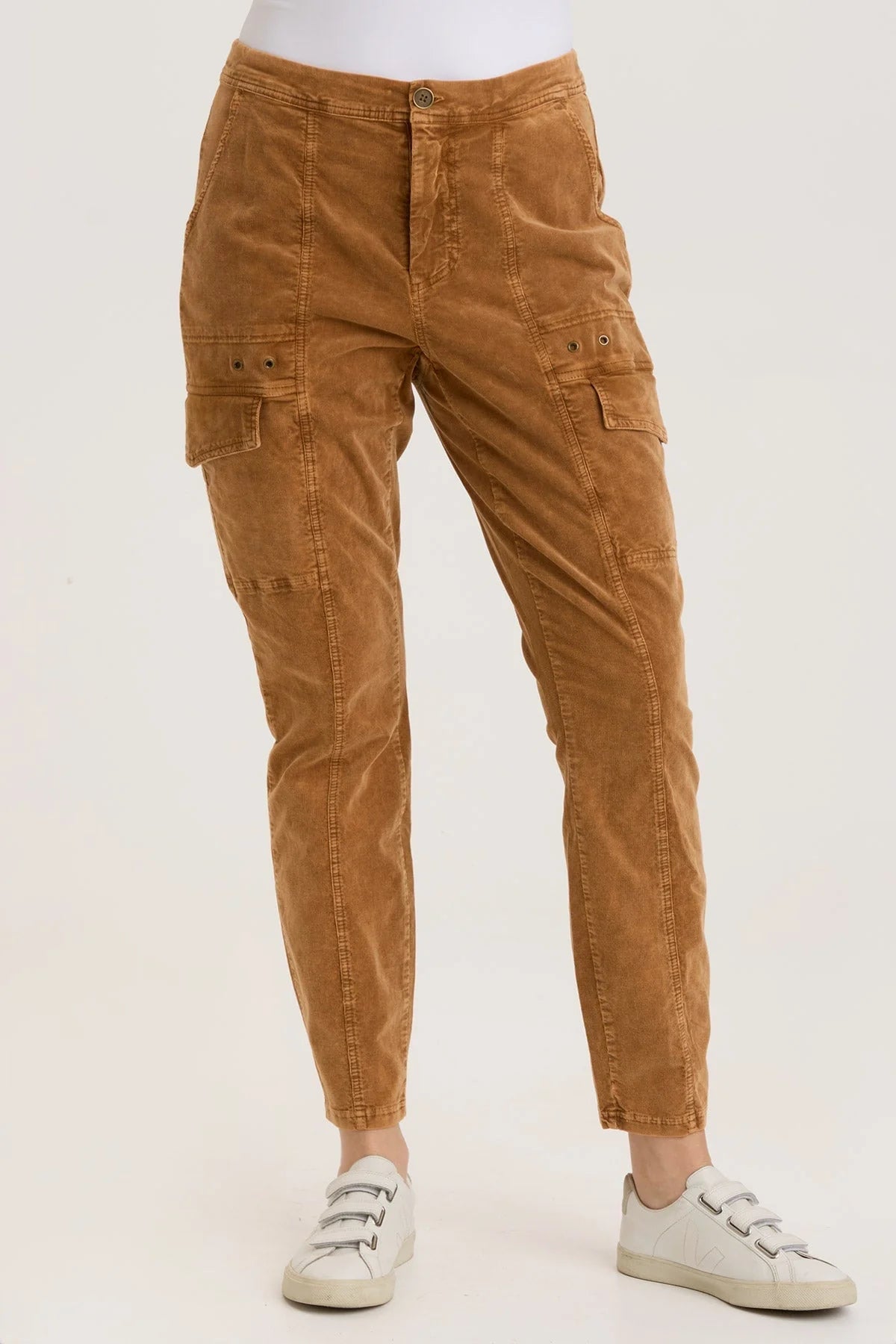 Distressed Wash Copper Cord Timberline Leggings - High Waisted Yoga Pants for Women, Perfect for Workouts, Running & Casual Wear