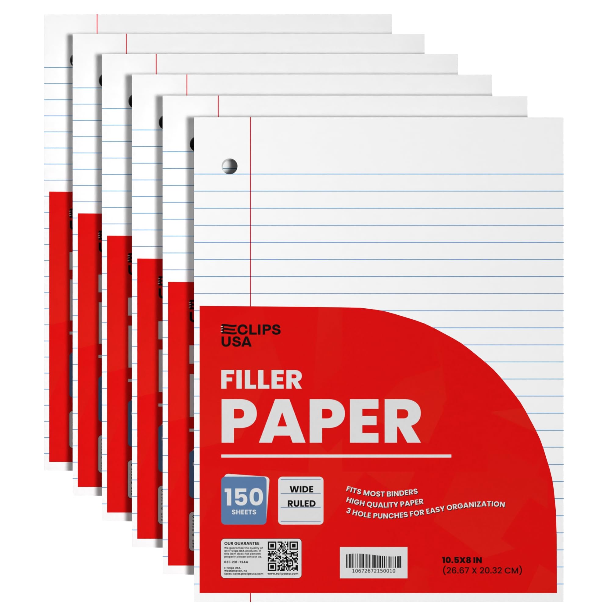 Premium Wide Ruled Notebook Paper - 10.5