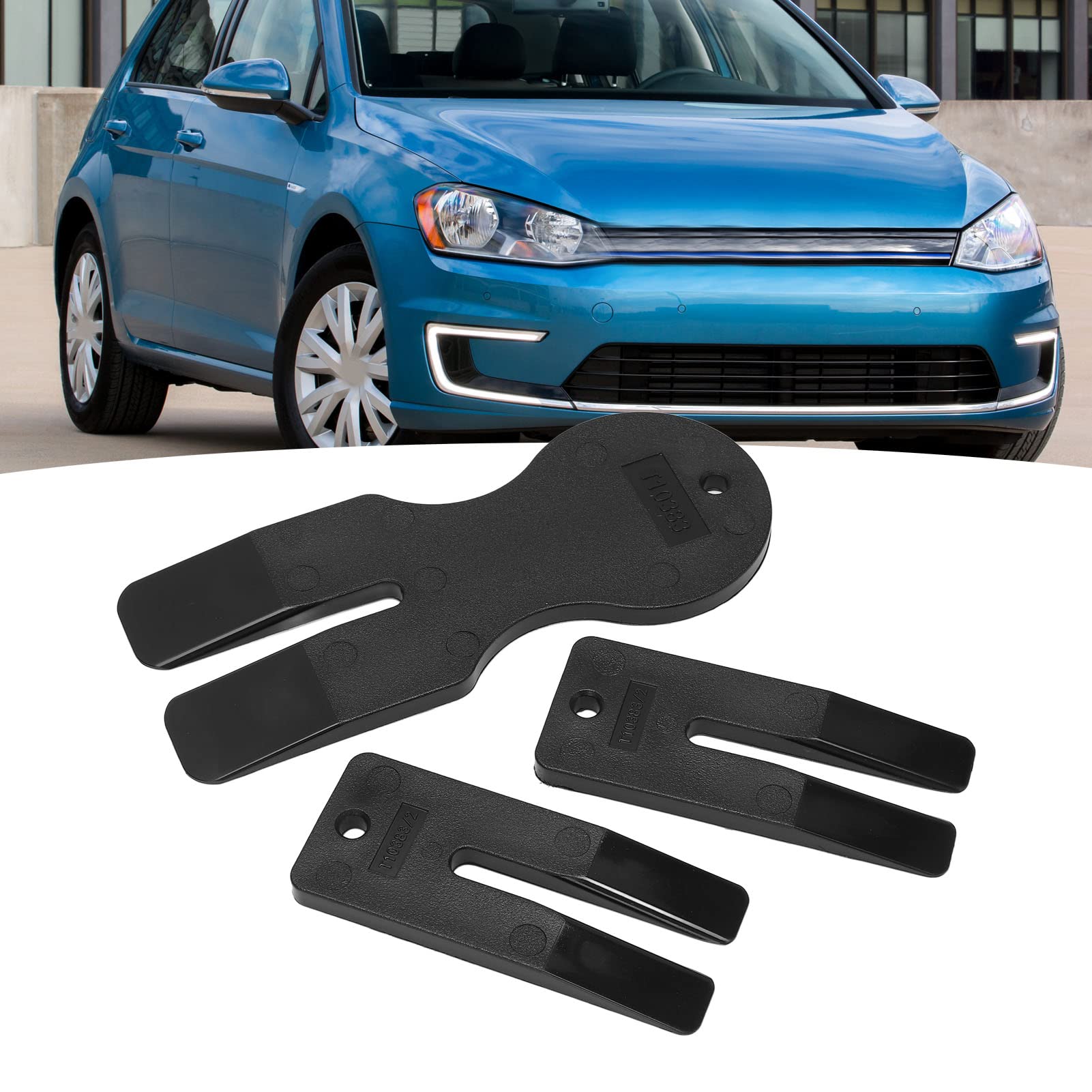 3pcs Car Door Trim Wedge Panel Clip Removal Tool Set (T10383, T10383-1, T10383-2) - Professional Auto Interior Panel Repair Kit for Door Panel Removal & Installation