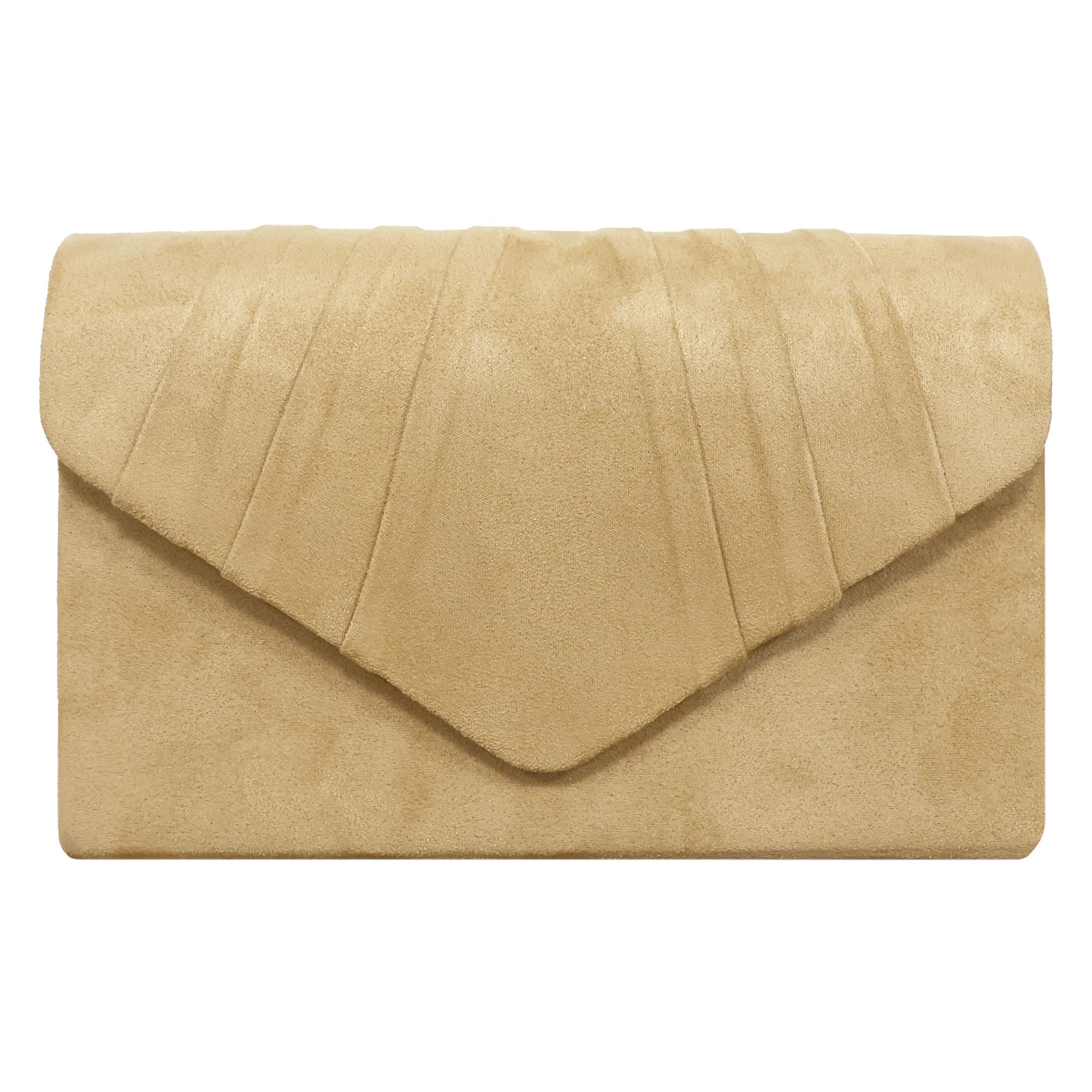 Milisente Women's Formal Pleated Evening Clutch Bag - Elegant Wedding Party Handbag for Brides, Prom, Cocktail Dinners & Special Occasions