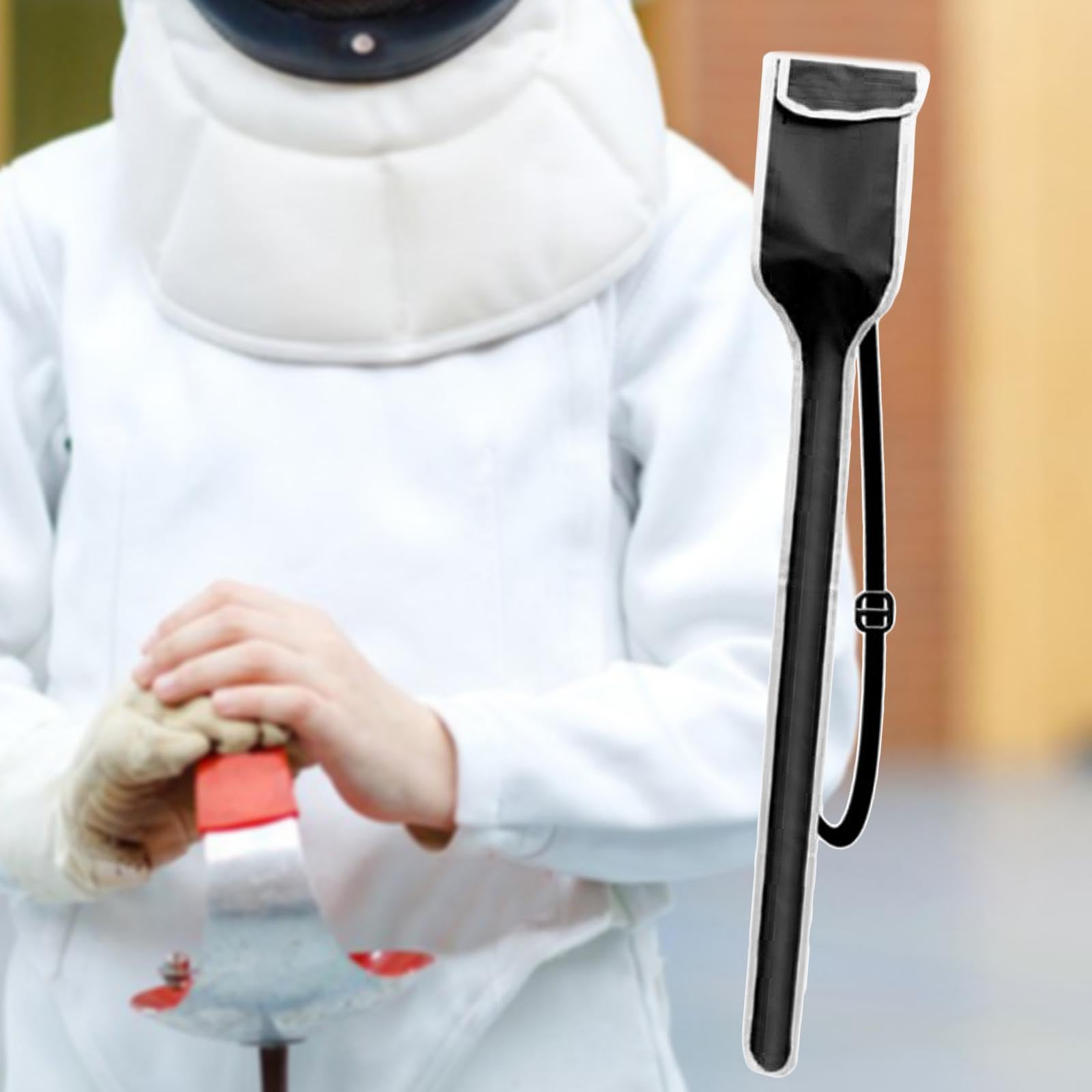 Kids Fencing Sword Bag - Durable 600D Oxford Fabric Waterproof Storage Bag with Adjustable Sling - Perfect Gift for Young Fencers - Ideal for Competitions, Practice & Travel (Black)