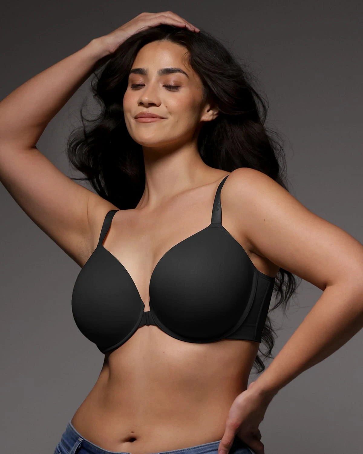 Front Closure Underwire T-Shirt Bra - Comfortable Support for Everyday Wear, Workouts & Layering
