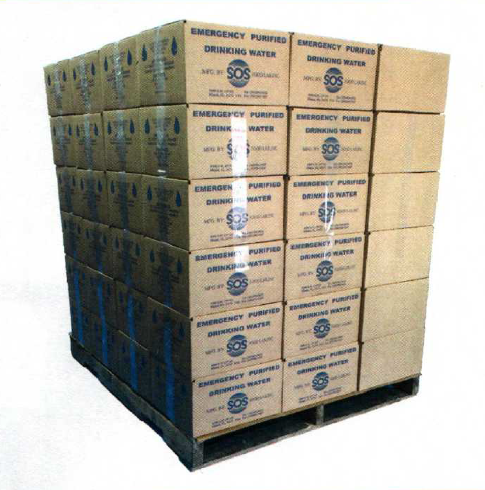 GSA SOS Emergency Drinking Water - 12 Pack (1 Pallet) | Long Shelf Life, Portable Survival Water for Camping, Hiking, and Disaster Preparedness