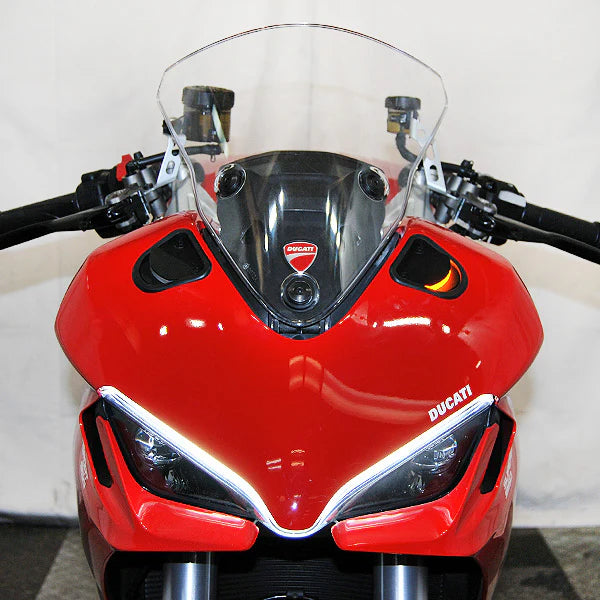 Ducati Supersport 950 Mirror Block Off Turn Signals Kit (2021-Present) - Motorcycle Accessories for Enhanced Style & Safety - Perfect for Track Days & Custom Builds