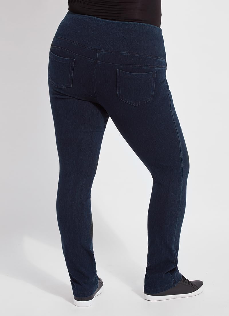 Lyssé Women's Plus Size Straight Leg Jeans - Comfortable Stretch Denim Pants for Casual Wear & Everyday Outfits