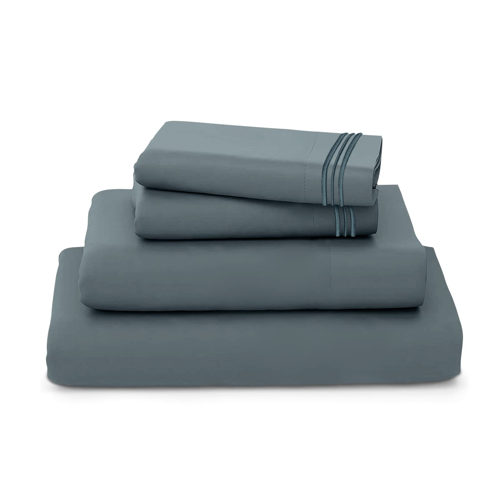 REDKEY Full Size Bed Sheet Set - 4 Piece Soft Microfiber Bedding with Deep Pockets & Envelope Closure Pillowcases (Full, Stormy Weather) - Perfect for Guest Rooms, Dorms & Cozy Bedroom Retreats