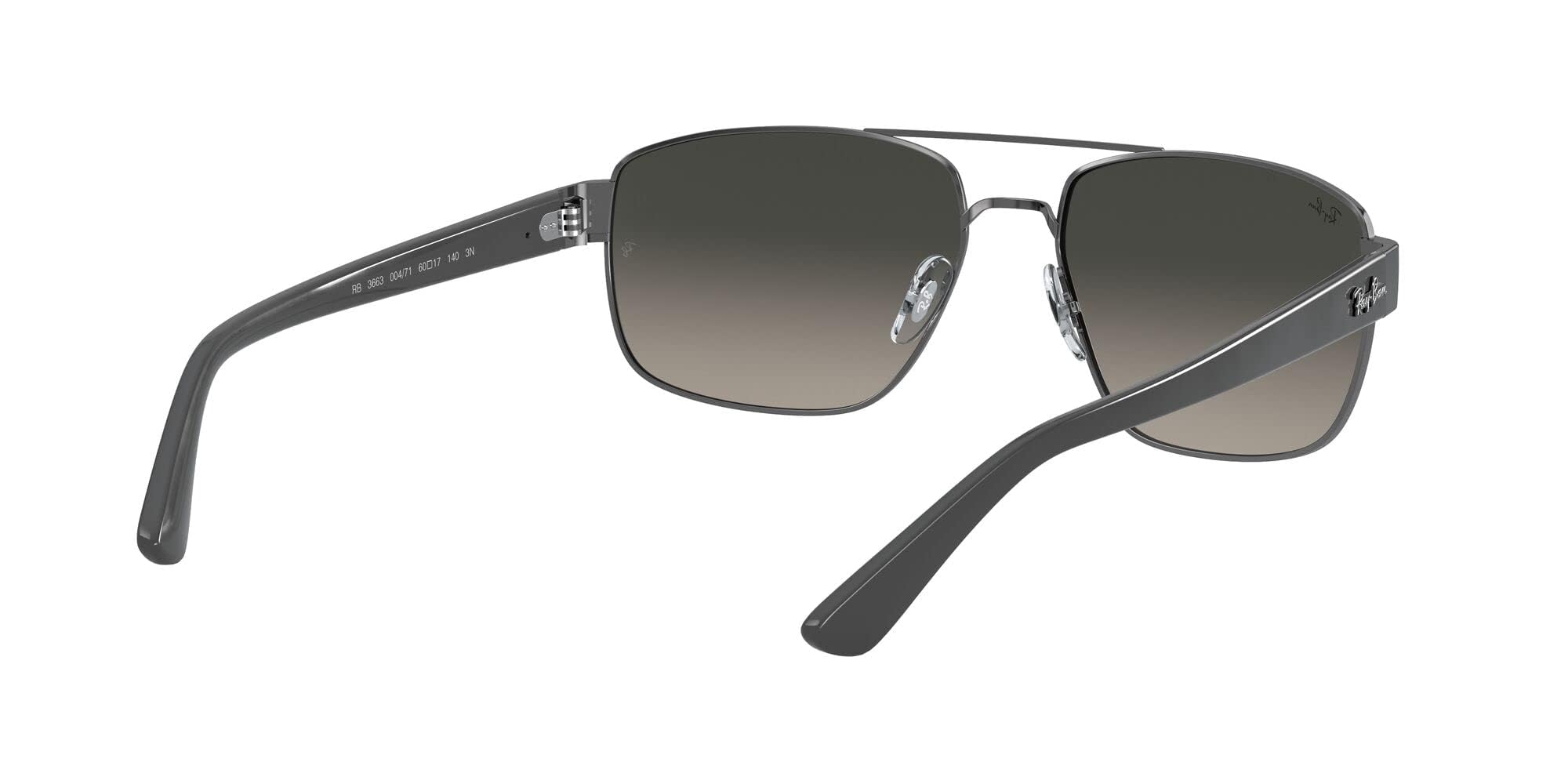 Ray-Ban RB3663 Metal Rectangular Polarized Sunglasses for Men & Women - UV Protection, Classic Aviator Style for Driving, Beach & Outdoor Activities
