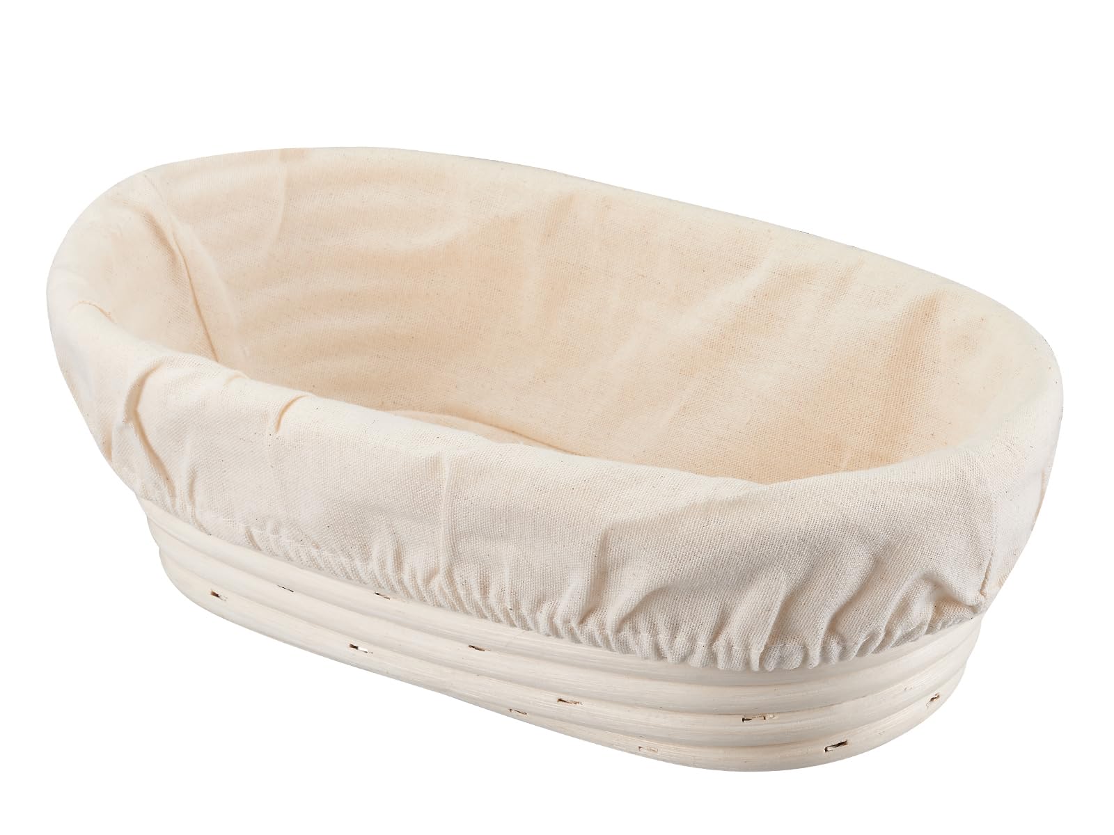10 Inch Oval Banneton Bread Proofing Basket with Liner - Professional & Home Sourdough Baking Supplies for Artisan Bread Making | Perfect for Sourdough, Ciabatta & Rustic Loaves