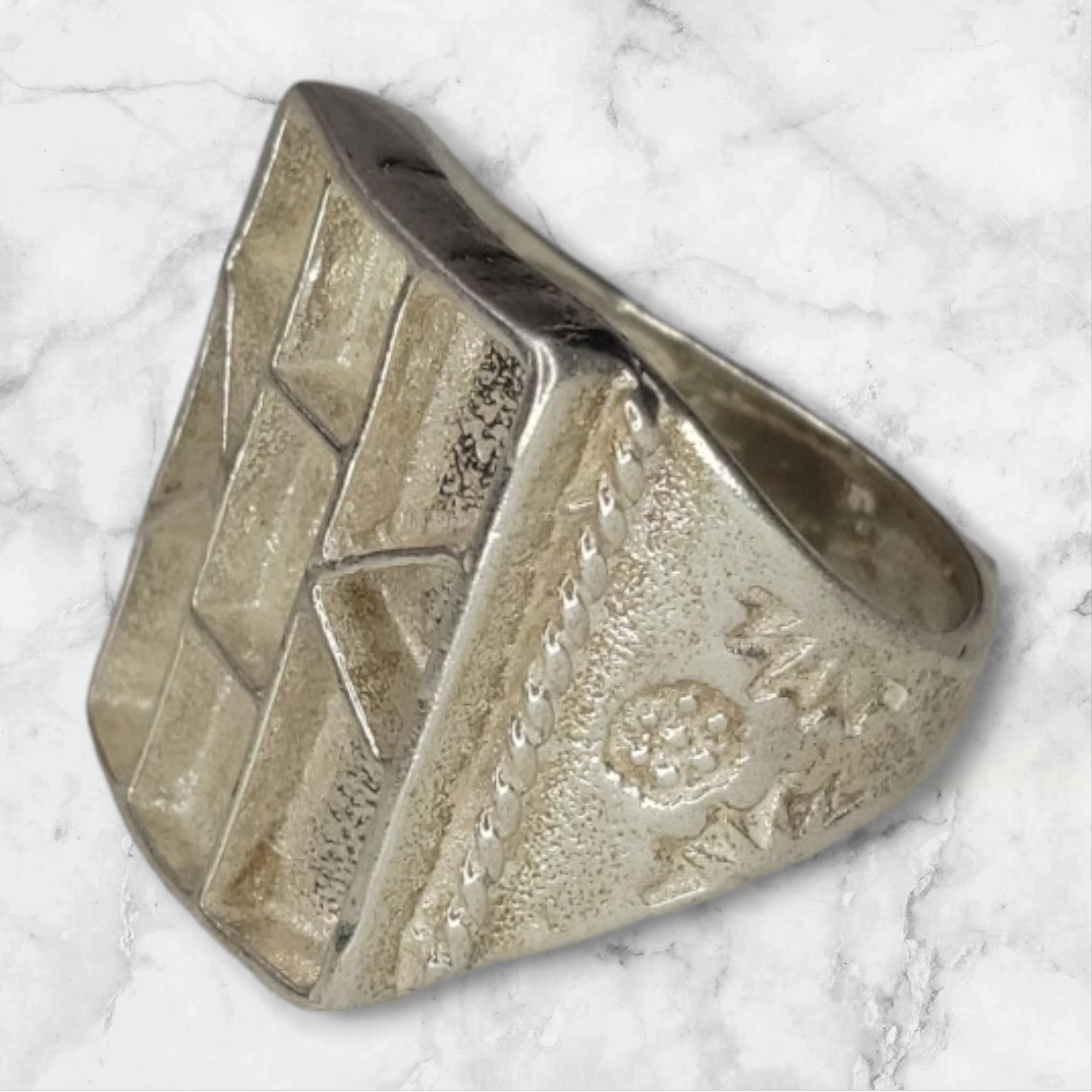 Sterling Silver Rectangle Blank Ring Setting - Rough Cast DIY Jewelry Making, Engraving & Carving for Silversmiths (Size 9 & 11) - Perfect for Custom Wedding Bands, Handmade Jewelry & Artisan Creations