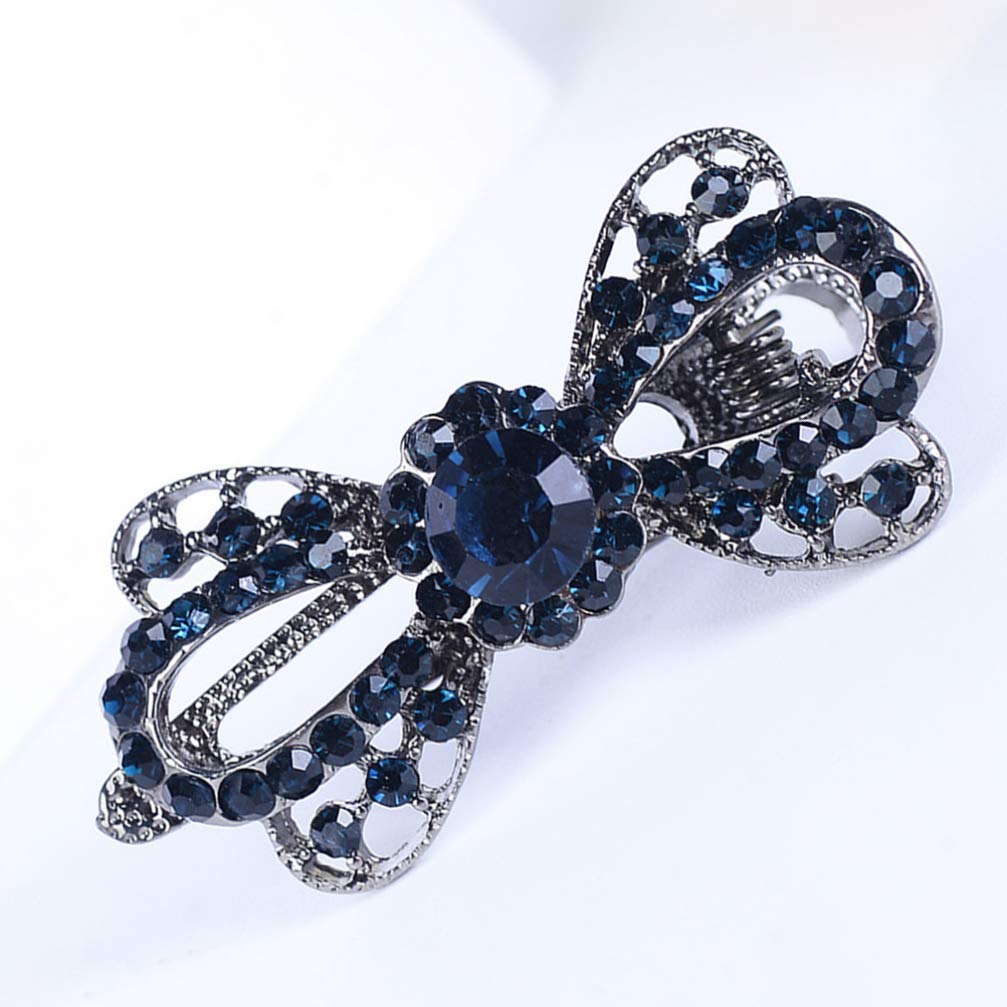 Beaupretty 4-Pack Rhinestone Bow Hair Clips for Girls - Party & Wedding Accessories